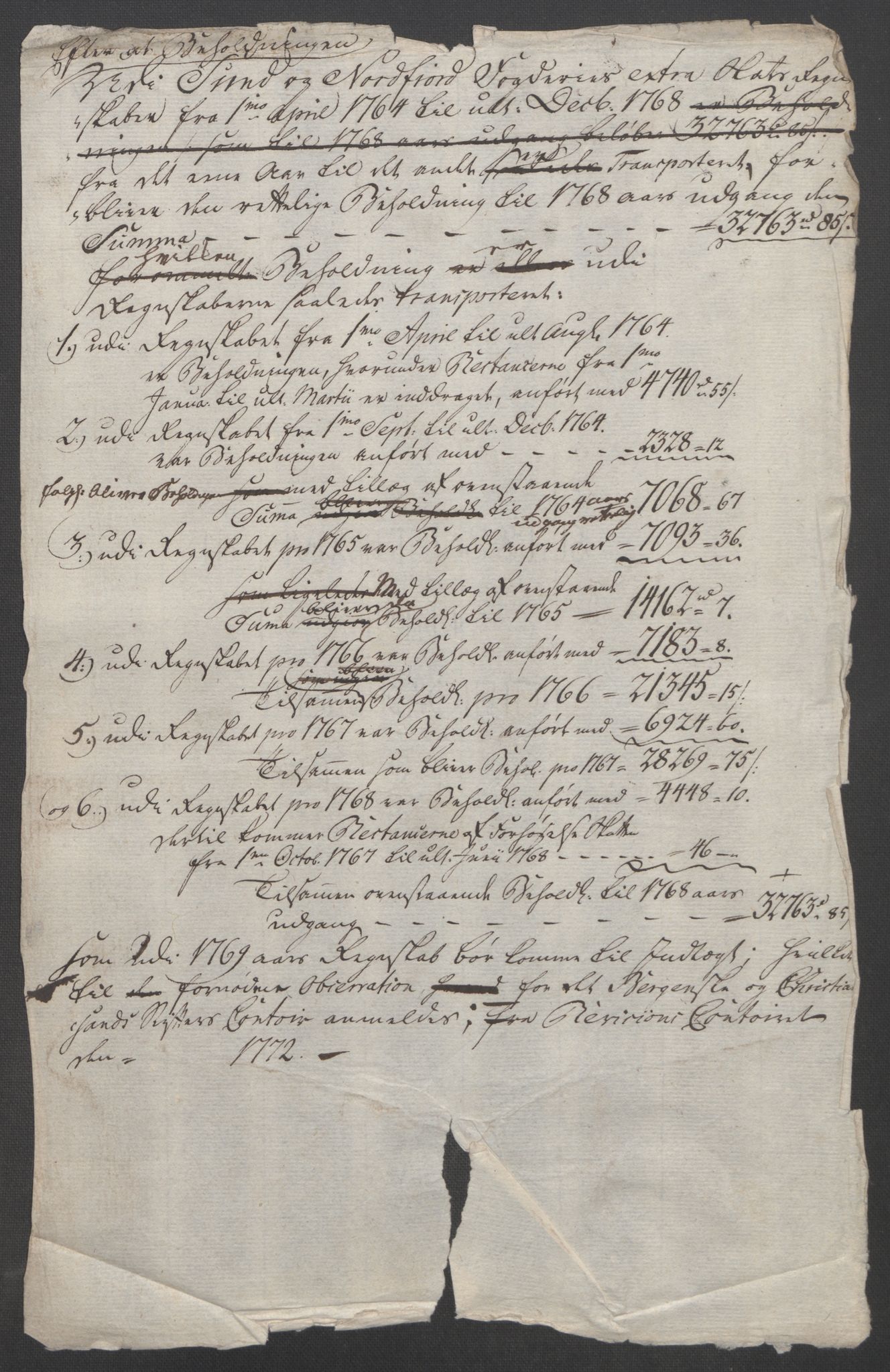 Rentekammeret inntil 1814, Reviderte regnskaper, Fogderegnskap, RA/EA-4092/R53/L3550: Ekstraskatten Sunn- og Nordfjord, 1762-1771, p. 237
