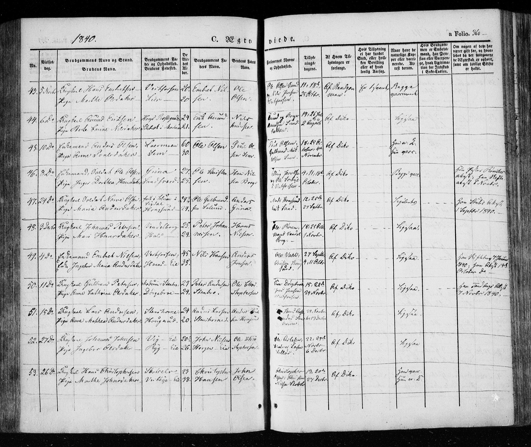 Eiker kirkebøker, AV/SAKO-A-4/F/Fa/L0013a: Parish register (official) no. I 13A, 1832-1845, p. 360