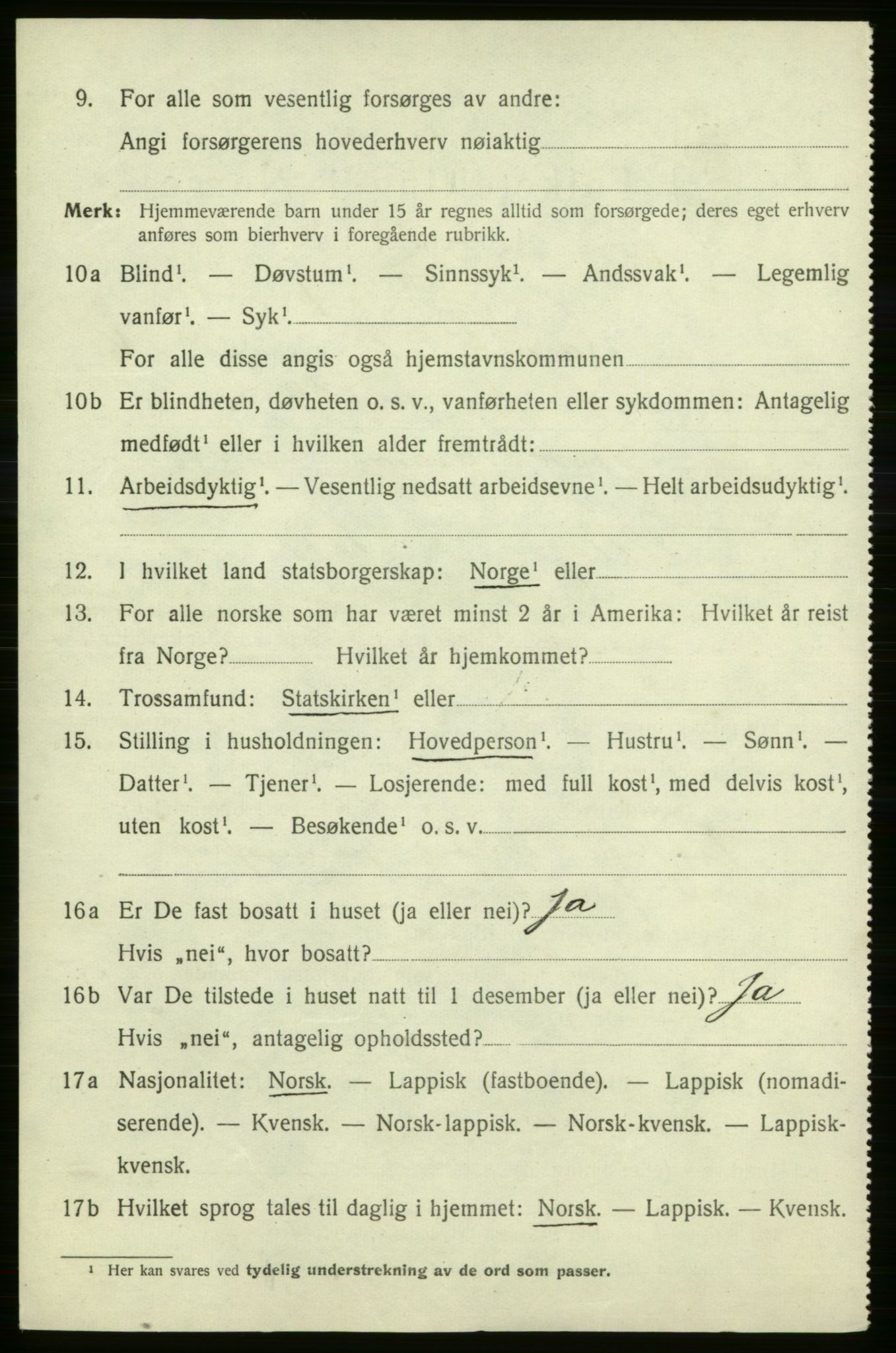 SATØ, 1920 census for Hasvik, 1920, p. 2554