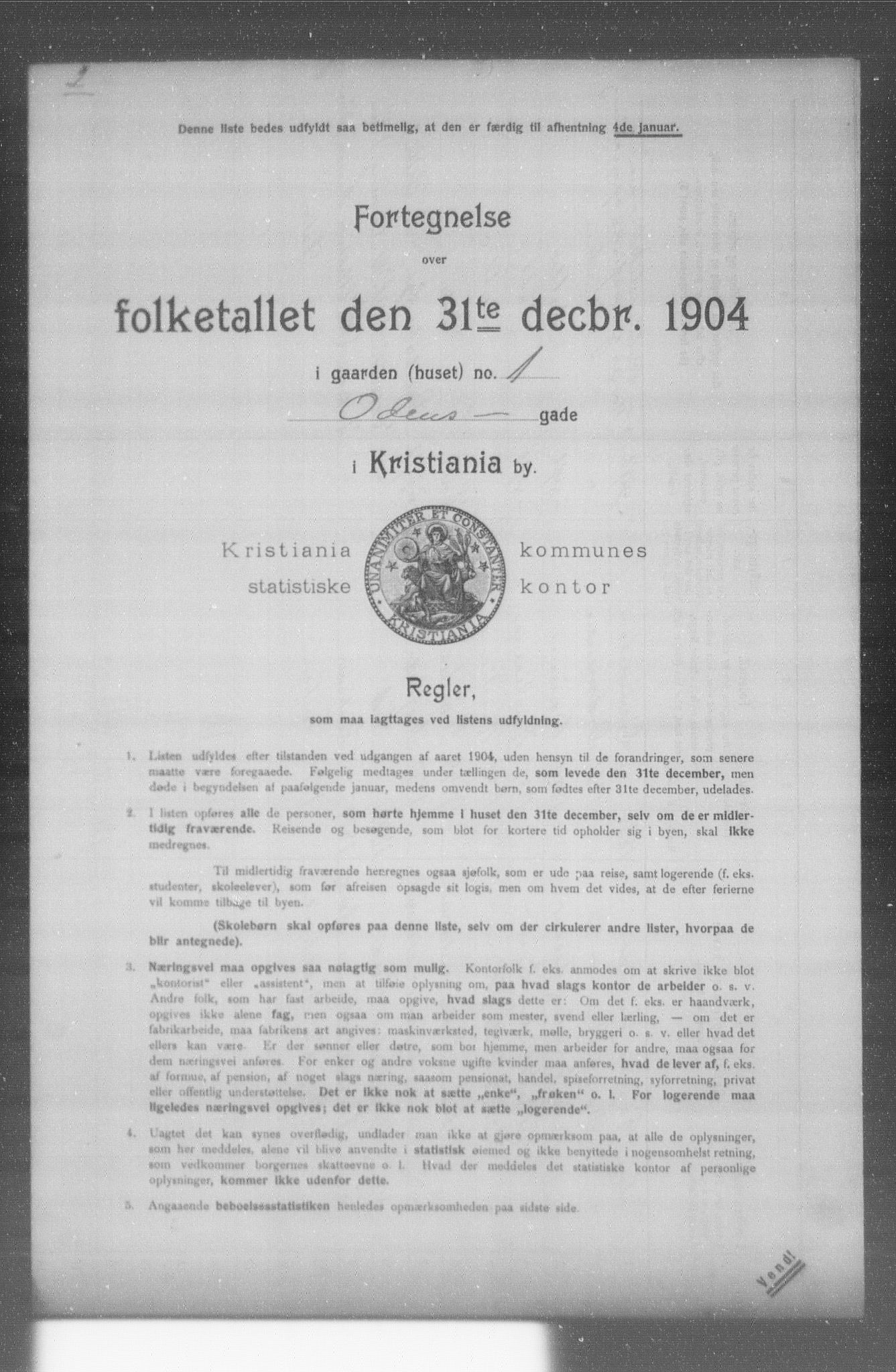 OBA, Municipal Census 1904 for Kristiania, 1904, p. 14341