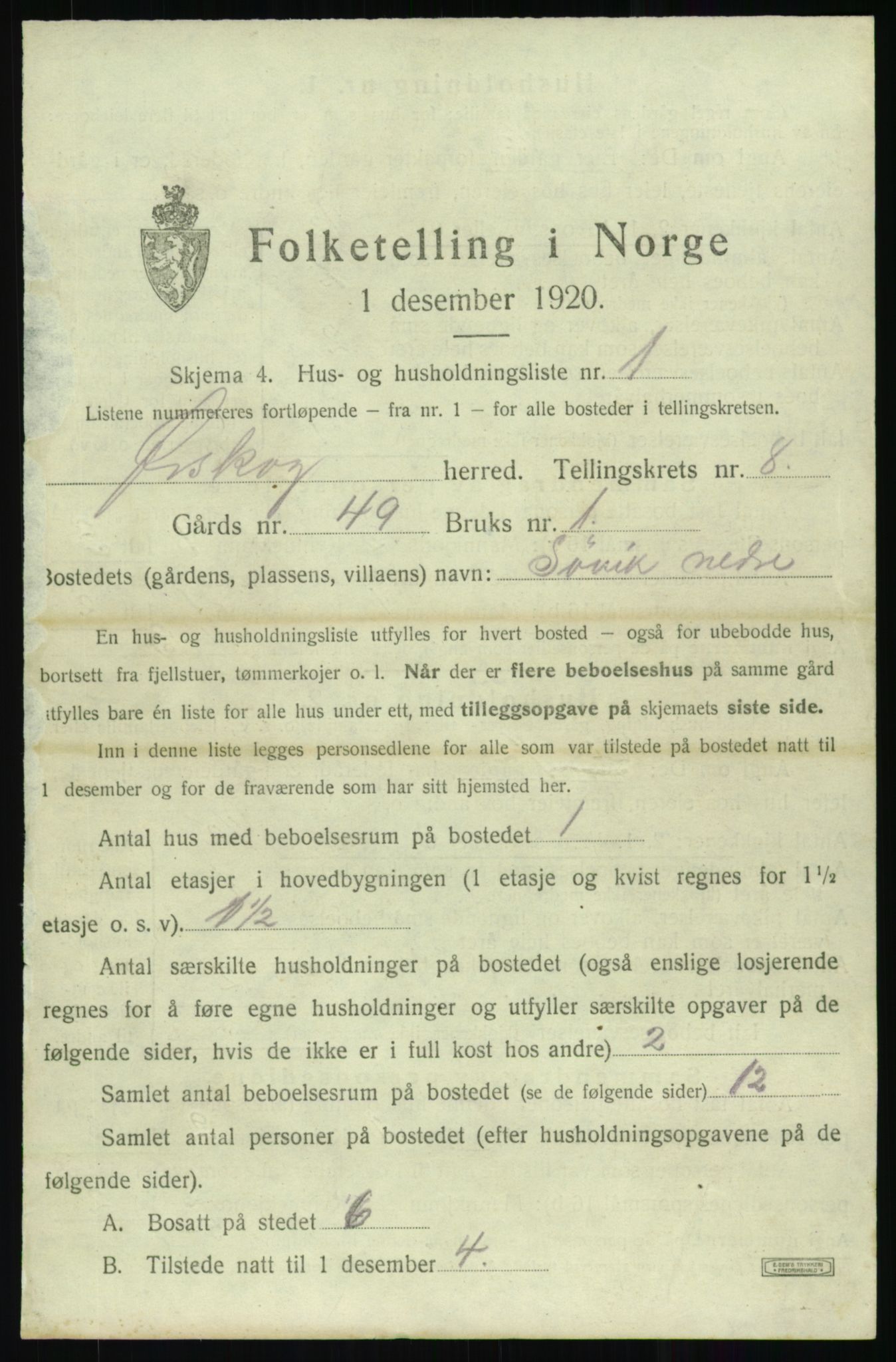 SAT, 1920 census for Ørskog, 1920, p. 632