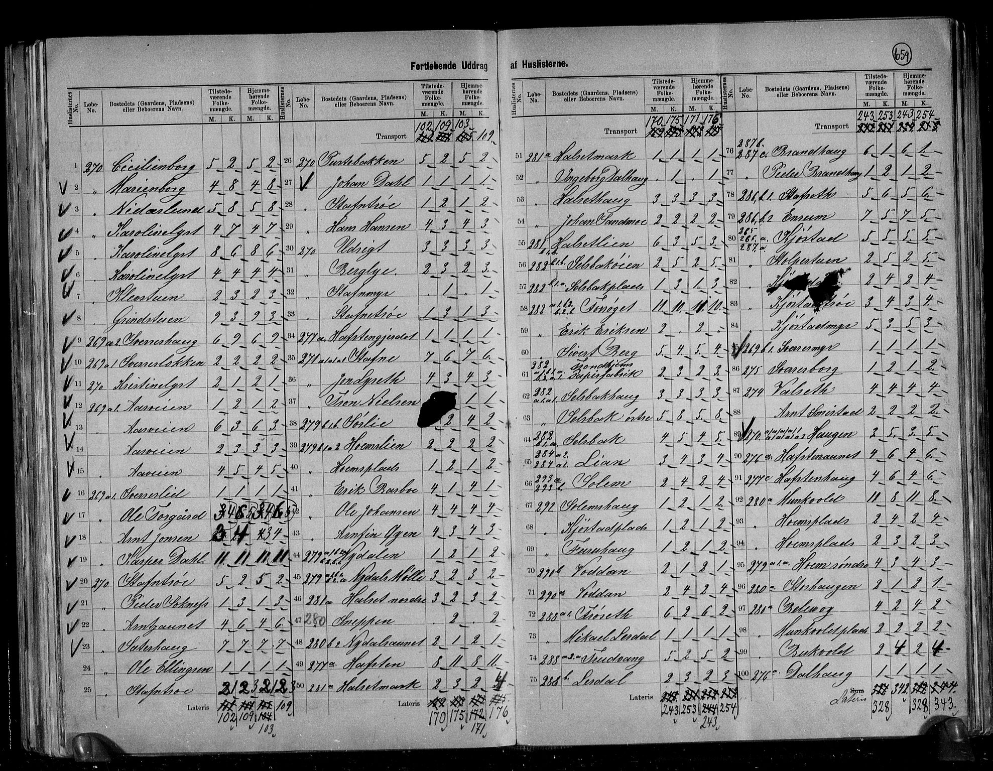 RA, 1891 census for 1660 Strinda, 1891, p. 19