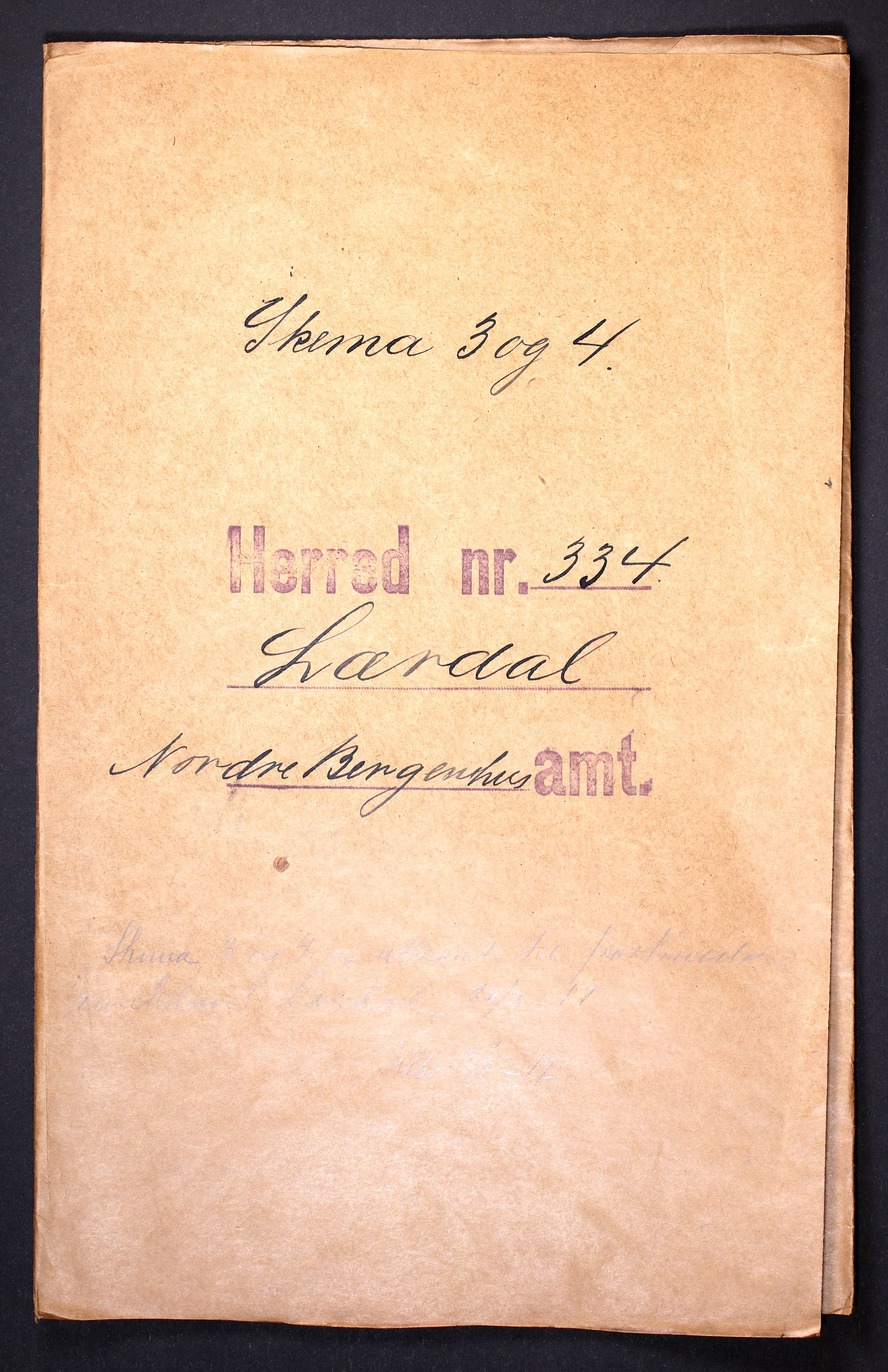 RA, 1910 census for Lærdal, 1910, p. 1