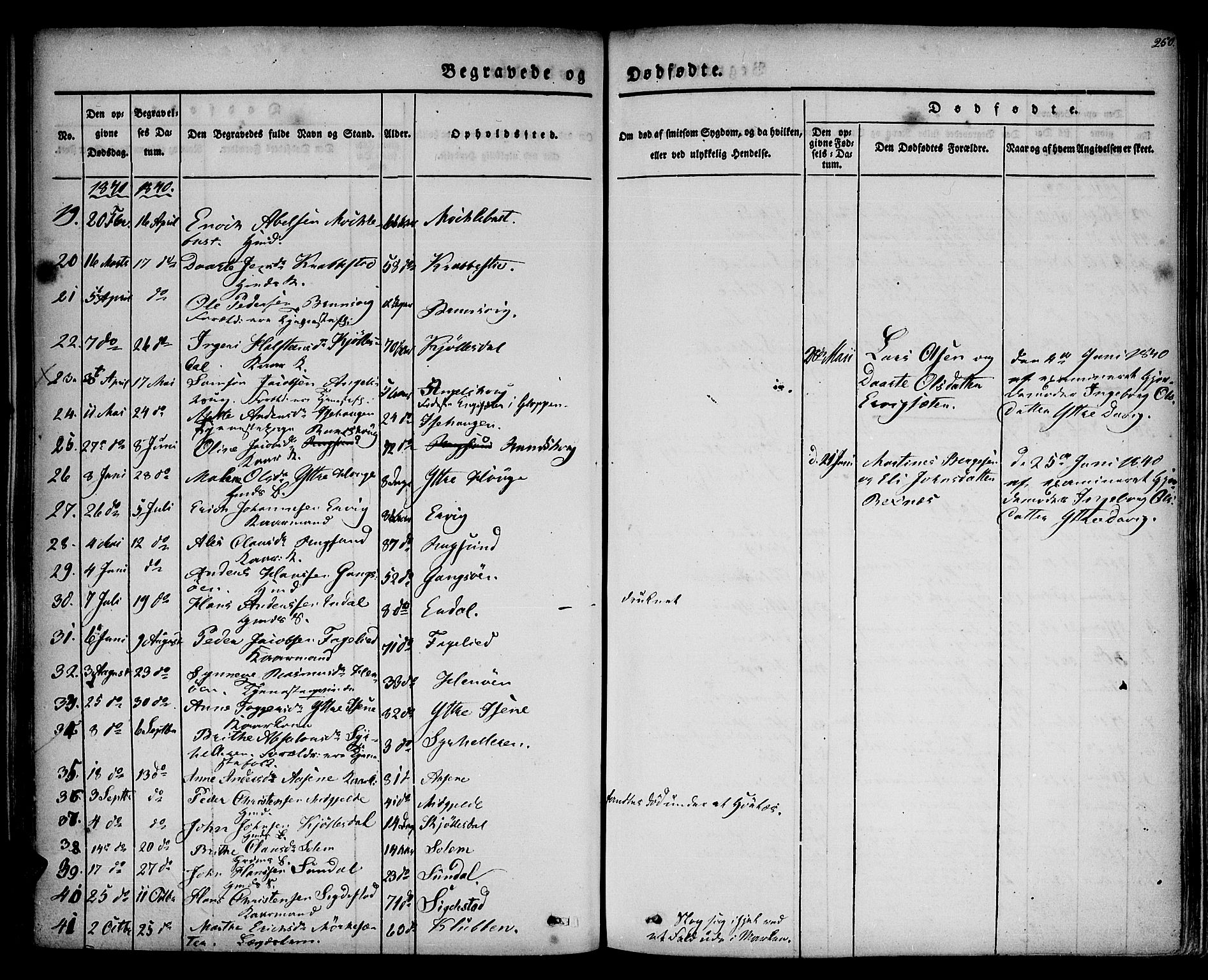 Davik sokneprestembete, SAB/A-79701/H/Haa/Haaa/L0004: Parish register (official) no. A 4, 1830-1849, p. 250
