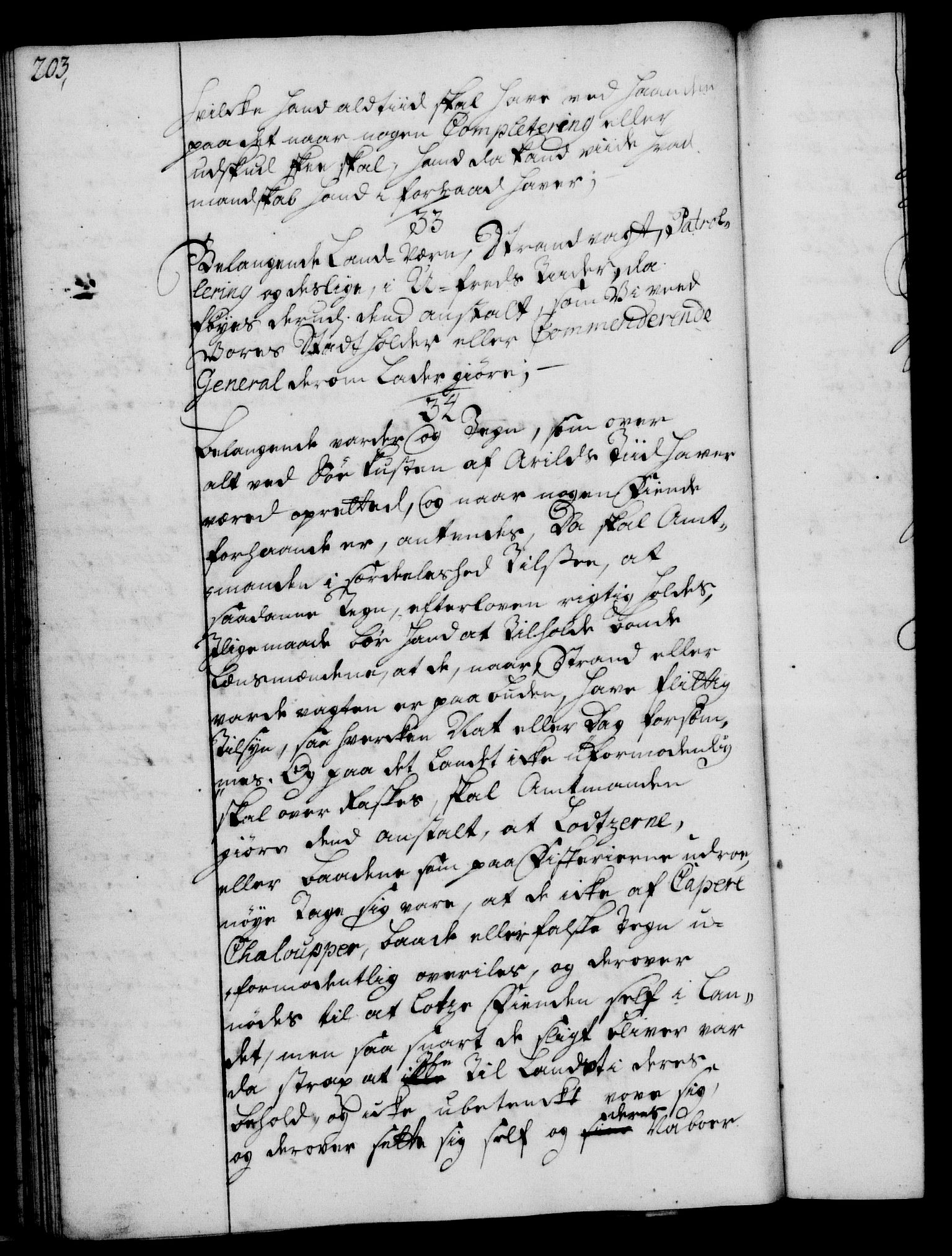 Rentekammeret, Kammerkanselliet, RA/EA-3111/G/Gg/Ggi/L0002: Norsk instruksjonsprotokoll med register (merket RK 53.35), 1729-1751, p. 203
