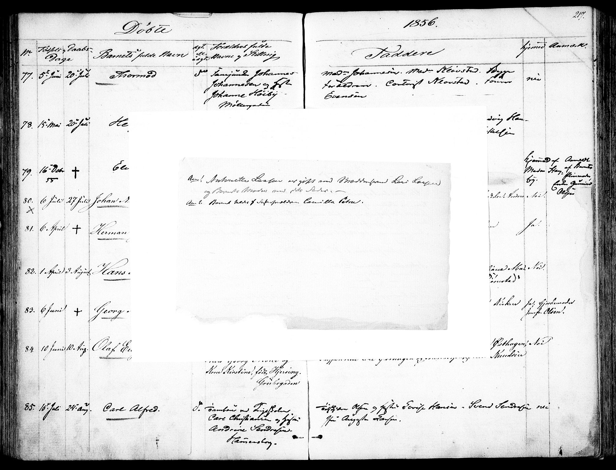 Garnisonsmenigheten Kirkebøker, AV/SAO-A-10846/F/Fa/L0008: Parish register (official) no. 8, 1842-1859