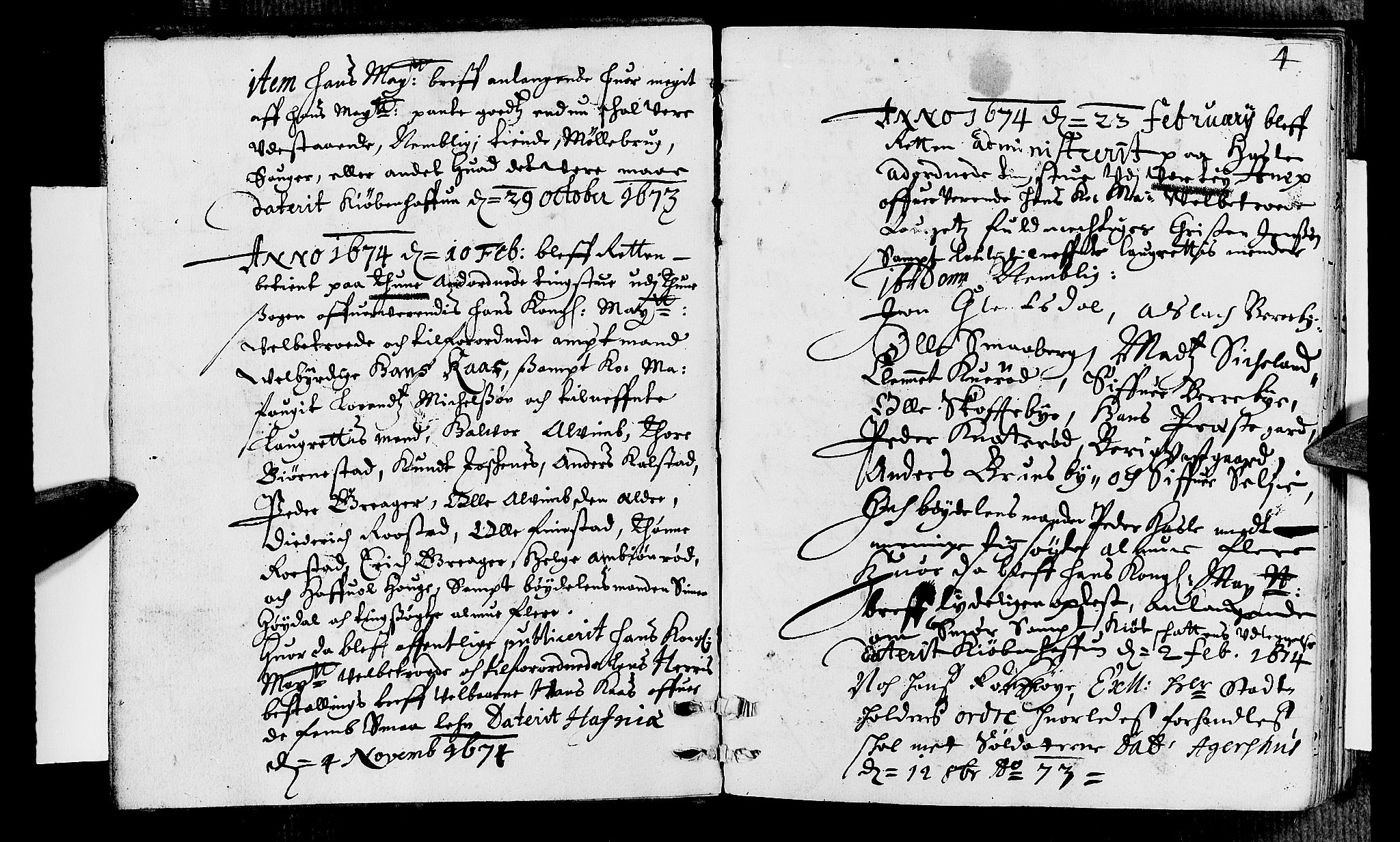 Tune sorenskriveri, SAO/A-10470/F/Fb/L0013: Tingbok, 1674-1675, p. 3b-4a
