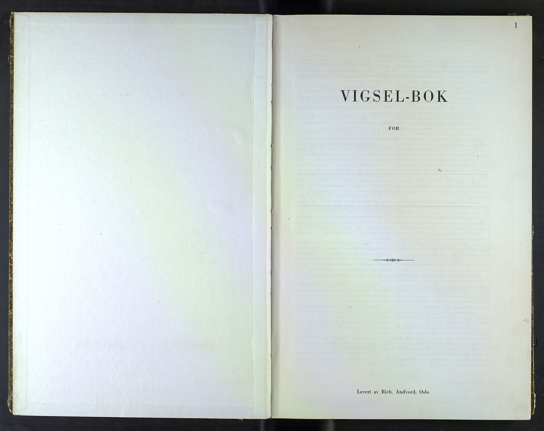 Byfogd og Byskriver i Bergen, SAB/A-3401/10/10F/L0028: Vielsesprotokoller, 1943, p. 1