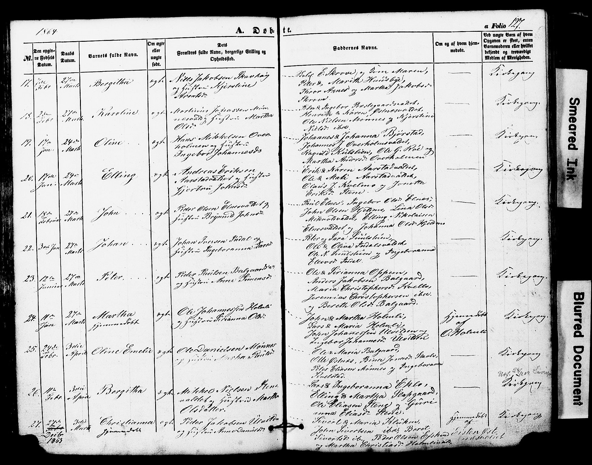 Ministerialprotokoller, klokkerbøker og fødselsregistre - Nord-Trøndelag, AV/SAT-A-1458/724/L0268: Parish register (copy) no. 724C04, 1846-1878, p. 127