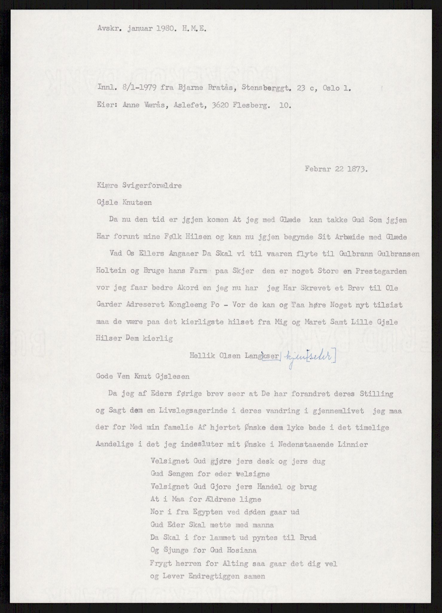 Samlinger til kildeutgivelse, Amerikabrevene, AV/RA-EA-4057/F/L0016: Innlån fra Buskerud: Andersen - Bratås, 1838-1914, p. 642