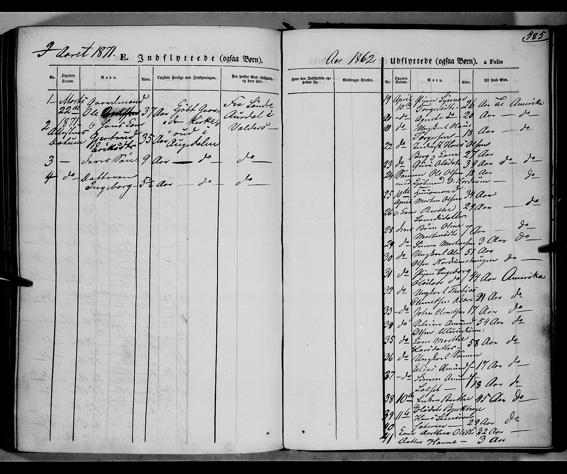 Gausdal prestekontor, SAH/PREST-090/H/Ha/Haa/L0009: Parish register (official) no. 9, 1862-1873, p. 485