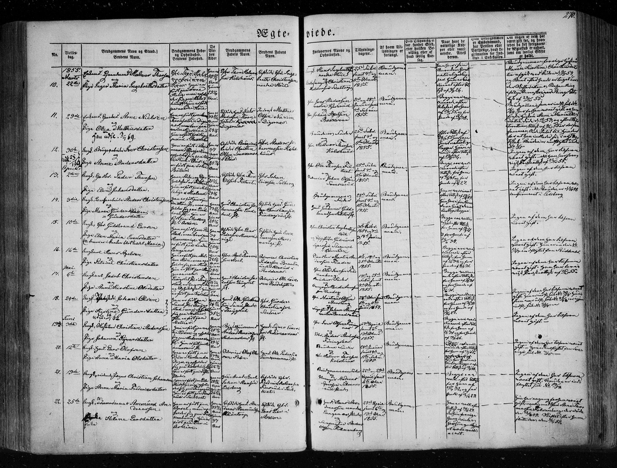 Eidsberg prestekontor Kirkebøker, SAO/A-10905/F/Fa/L0009: Parish register (official) no. I 9, 1849-1856, p. 270