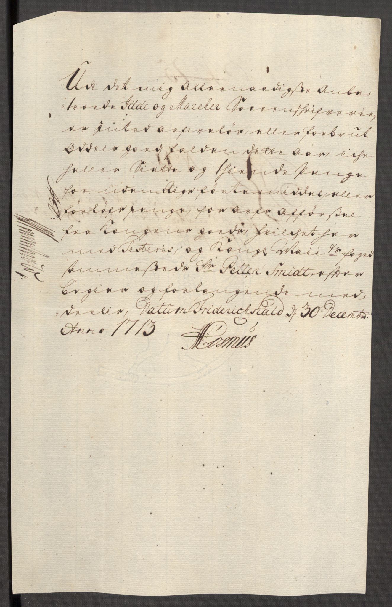 Rentekammeret inntil 1814, Reviderte regnskaper, Fogderegnskap, AV/RA-EA-4092/R01/L0022: Fogderegnskap Idd og Marker, 1713-1714, p. 153