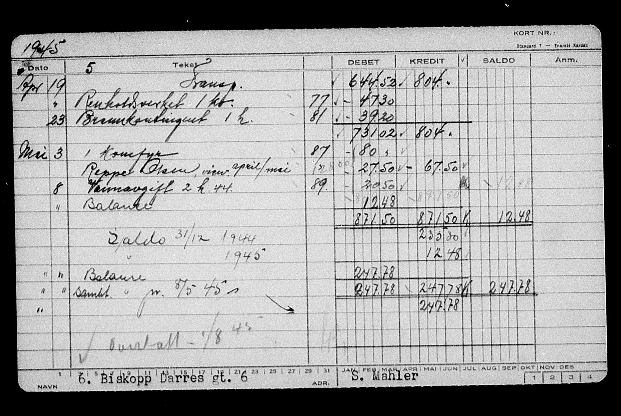 Justisdepartementet, Tilbakeføringskontoret for inndratte formuer, AV/RA-S-1564/H/Hc/Hca/L0903: --, 1945-1947, p. 458