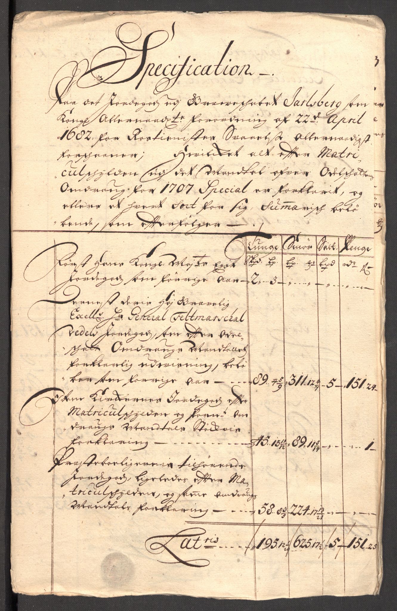 Rentekammeret inntil 1814, Reviderte regnskaper, Fogderegnskap, RA/EA-4092/R32/L1872: Fogderegnskap Jarlsberg grevskap, 1706-1707, p. 391