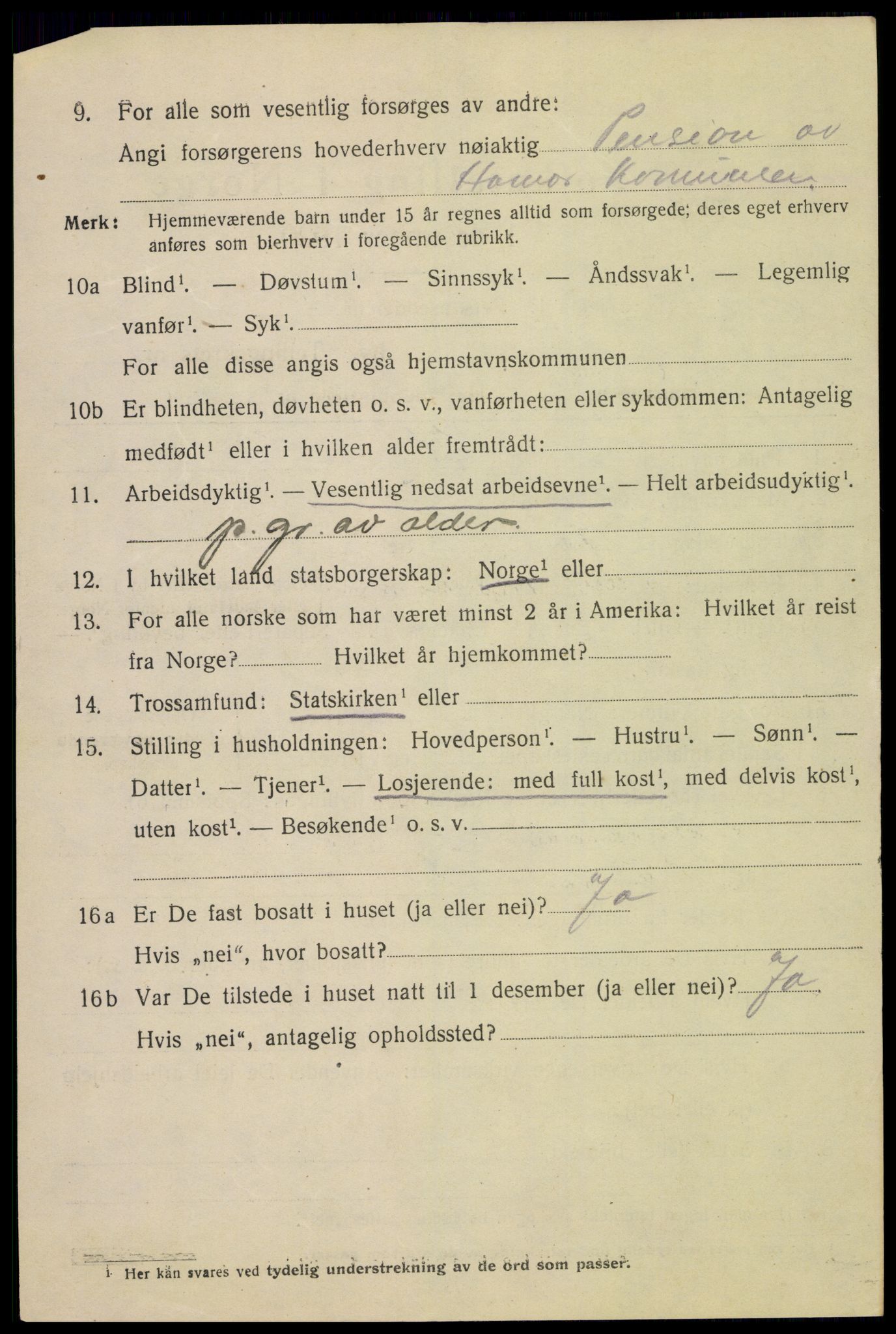 SAH, 1920 census for Hamar, 1920, p. 7804