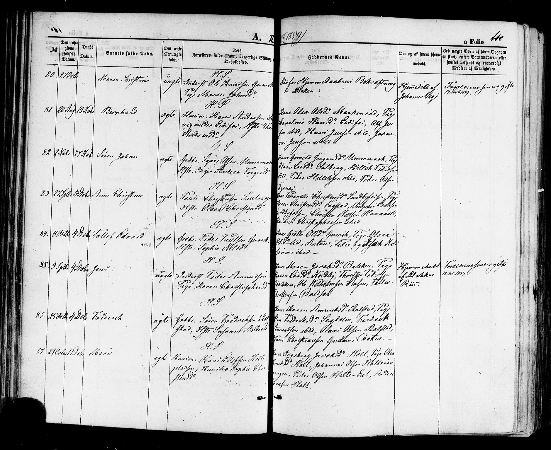 Hof kirkebøker, AV/SAKO-A-64/F/Fa/L0006: Parish register (official) no. I 6, 1851-1877, p. 110