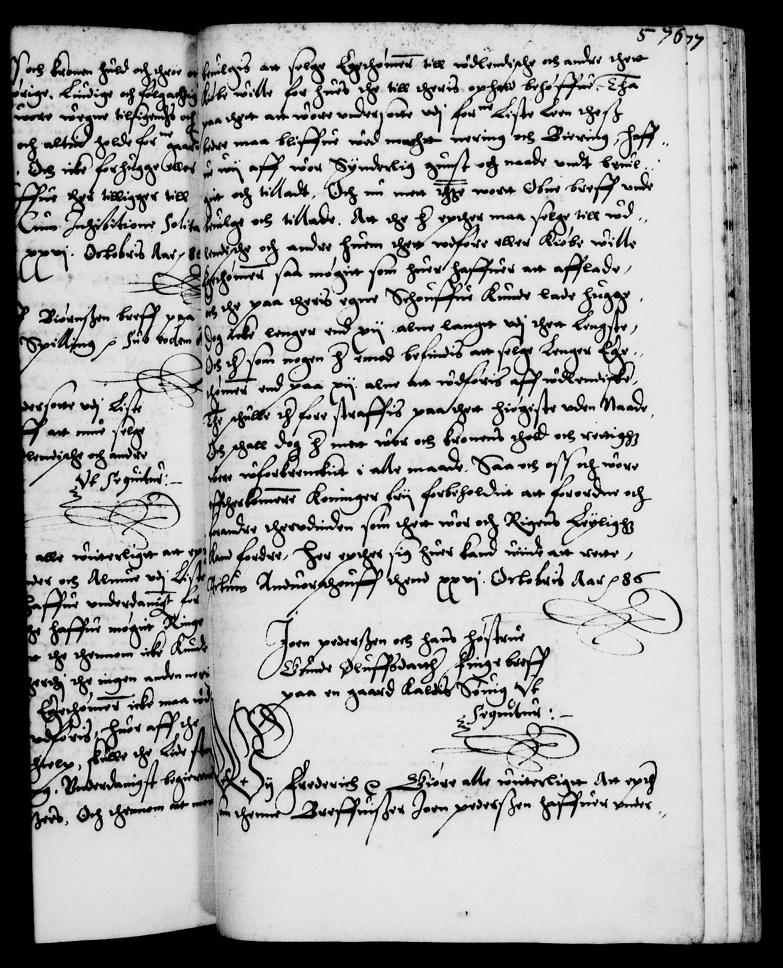 Danske Kanselli 1572-1799, RA/EA-3023/F/Fc/Fca/Fcaa/L0001: Norske registre (mikrofilm), 1572-1588, p. 576a