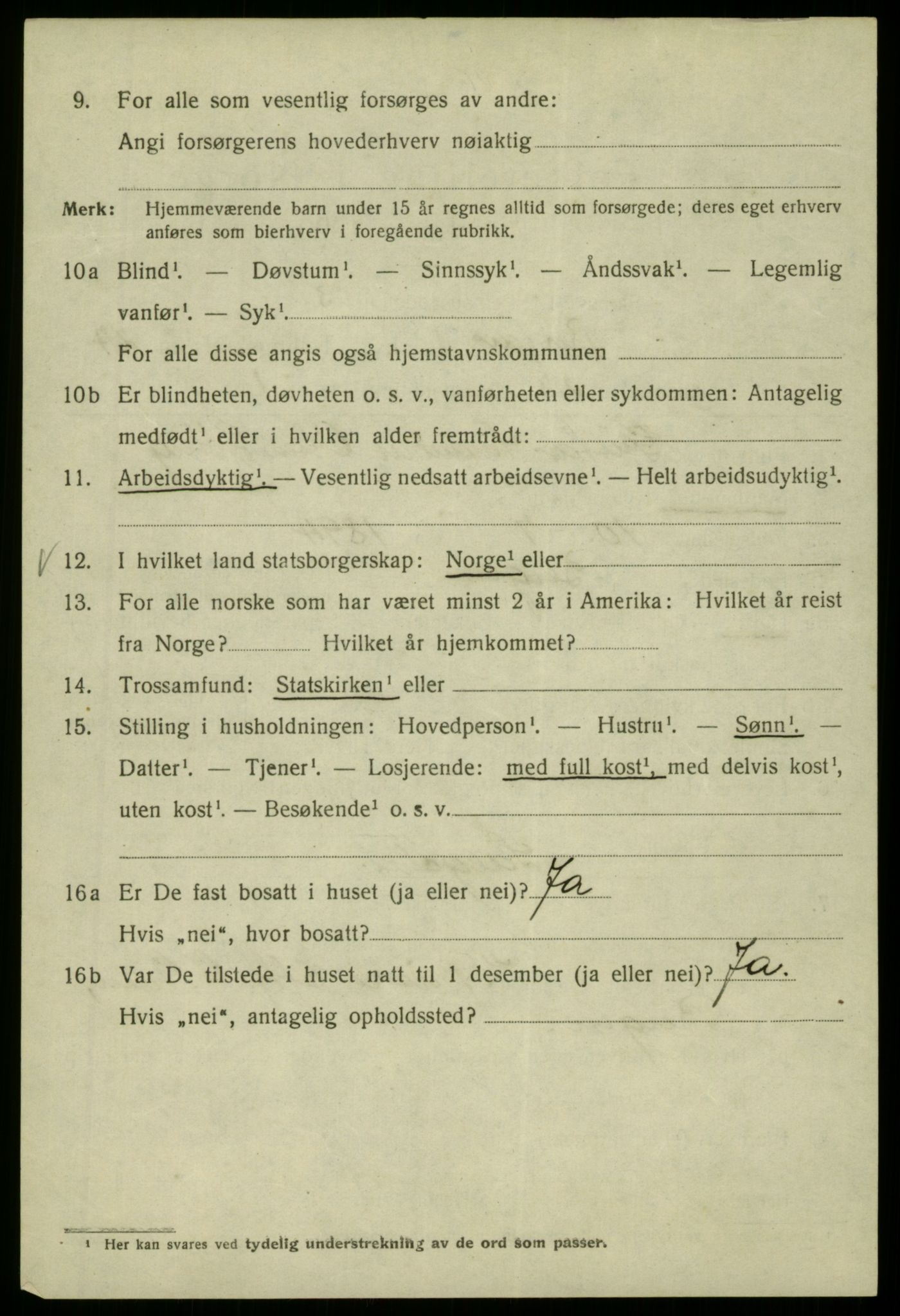 SAB, 1920 census for Bergen, 1920, p. 91776