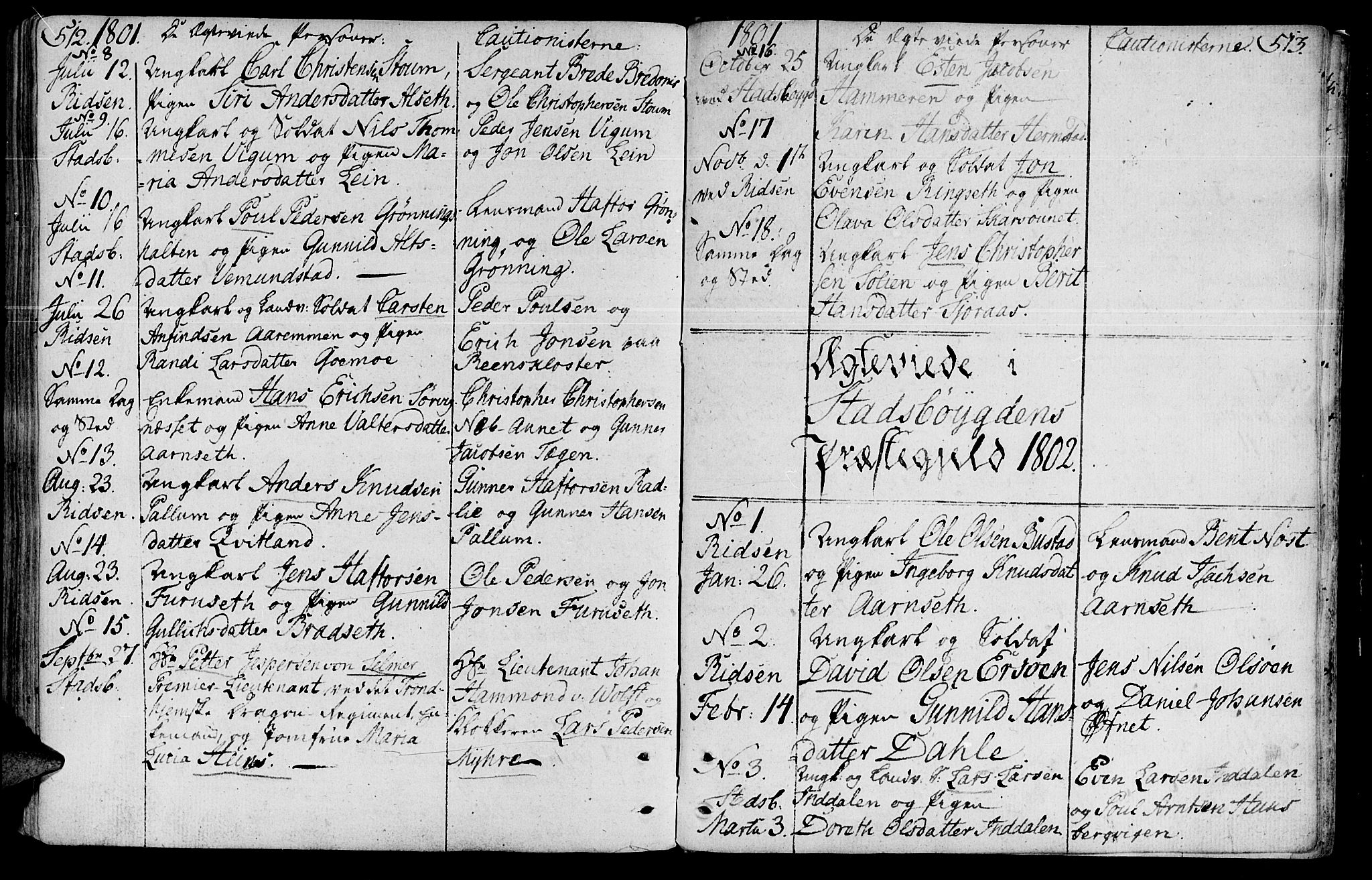 Ministerialprotokoller, klokkerbøker og fødselsregistre - Sør-Trøndelag, SAT/A-1456/646/L0606: Parish register (official) no. 646A04, 1791-1805, p. 512-513