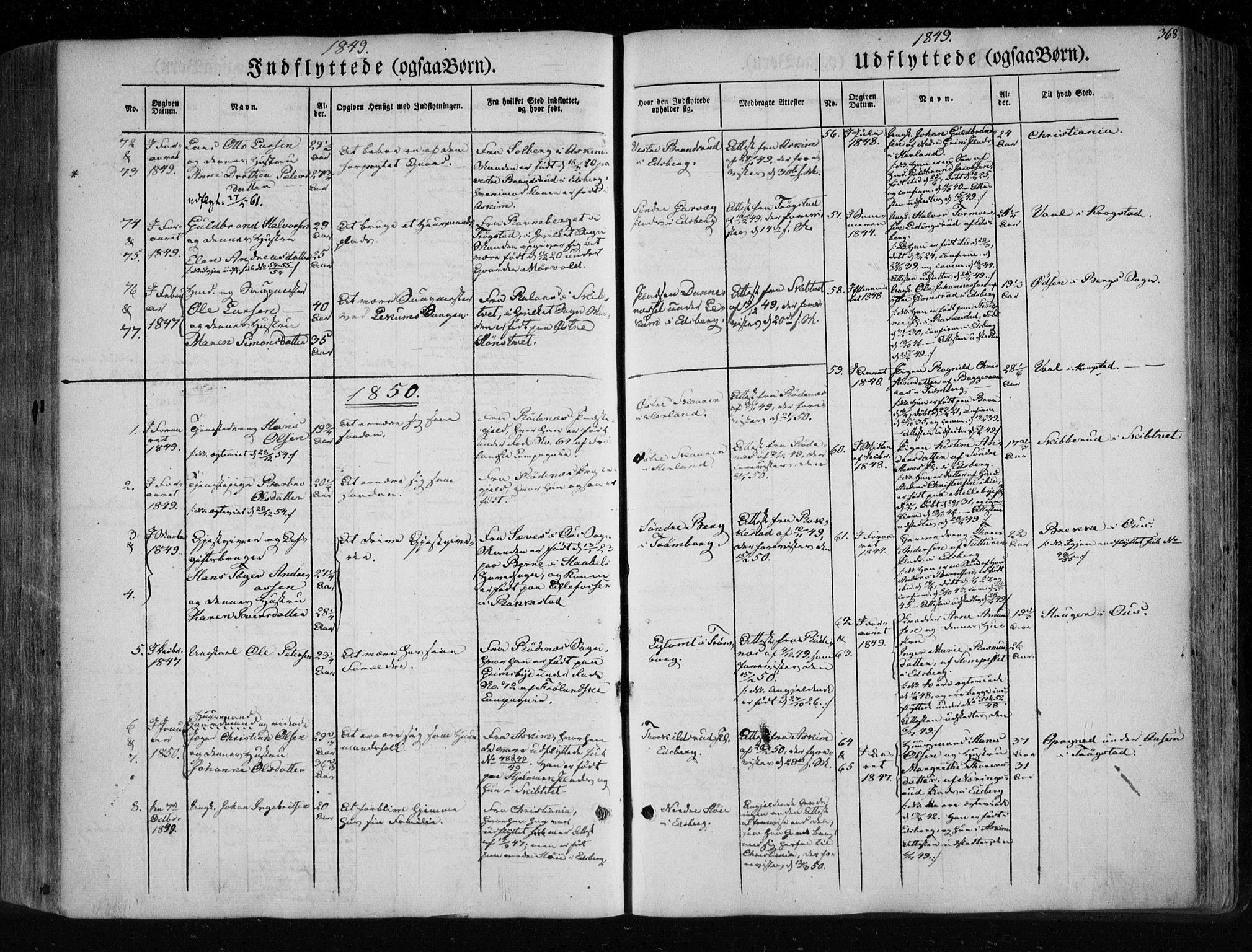 Eidsberg prestekontor Kirkebøker, SAO/A-10905/F/Fa/L0009: Parish register (official) no. I 9, 1849-1856, p. 368