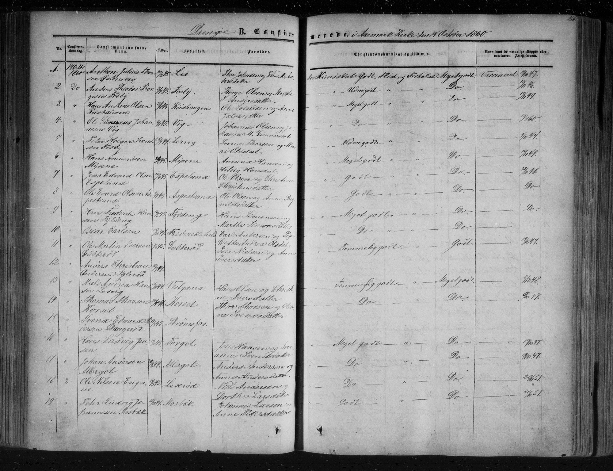 Aremark prestekontor Kirkebøker, SAO/A-10899/F/Fc/L0003: Parish register (official) no. III 3, 1850-1865, p. 166