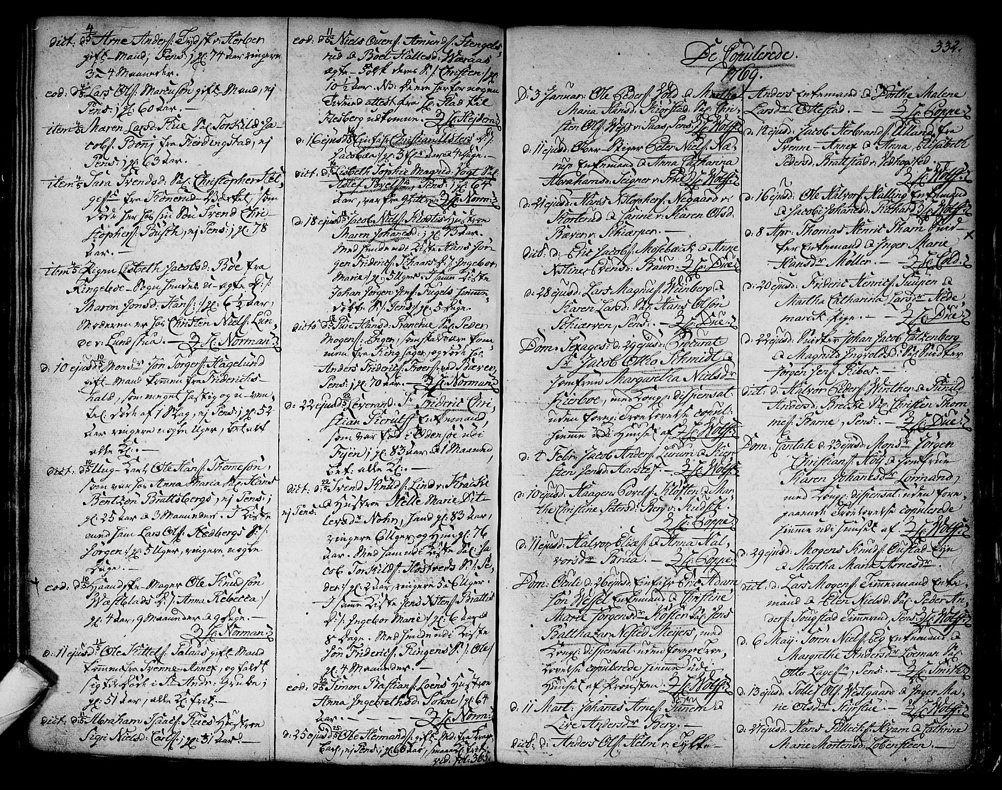 Kongsberg kirkebøker, SAKO/A-22/F/Fa/L0005: Parish register (official) no. I 5, 1769-1782, p. 332