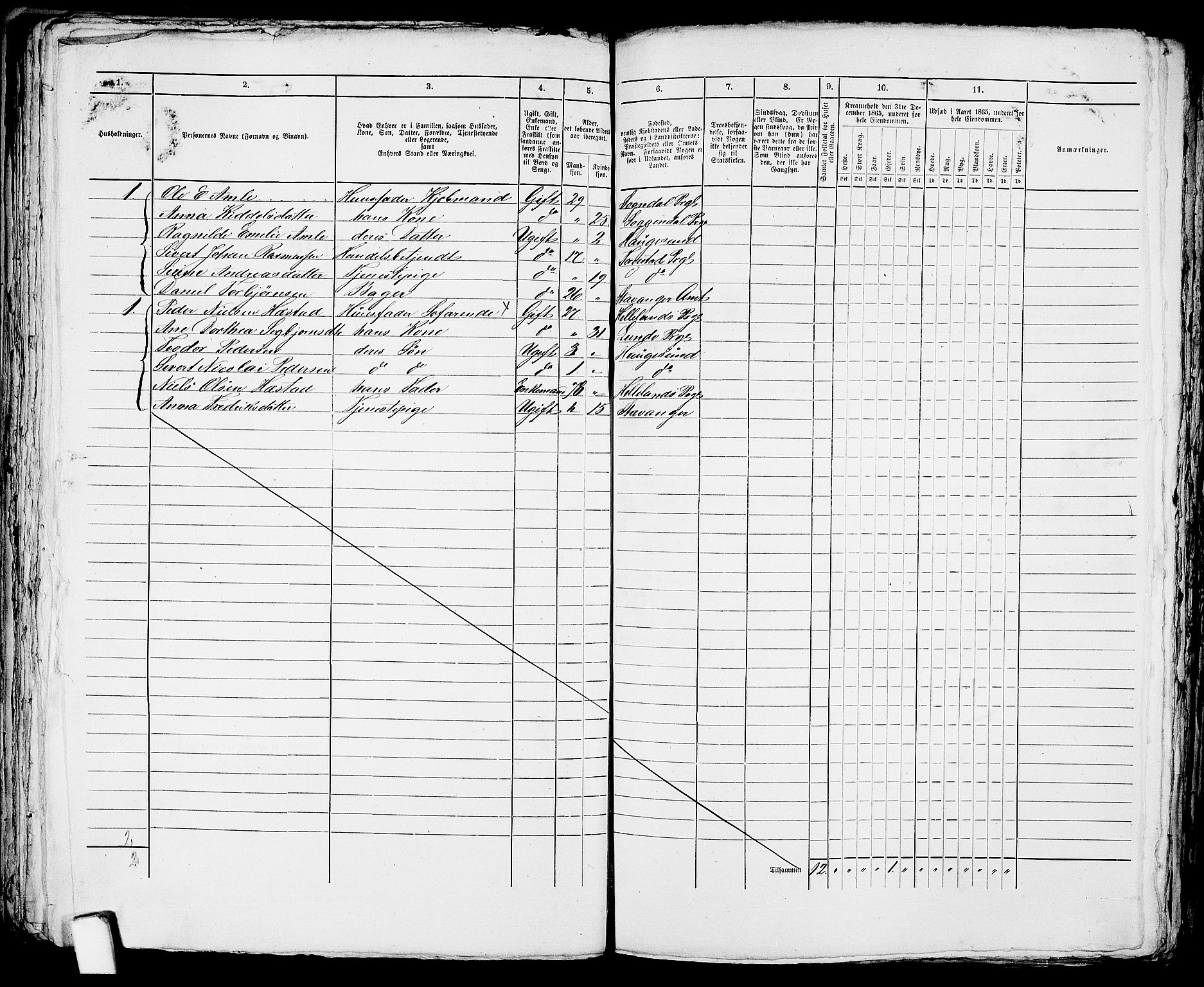 RA, 1865 census for Torvastad/Haugesund, 1865, p. 258