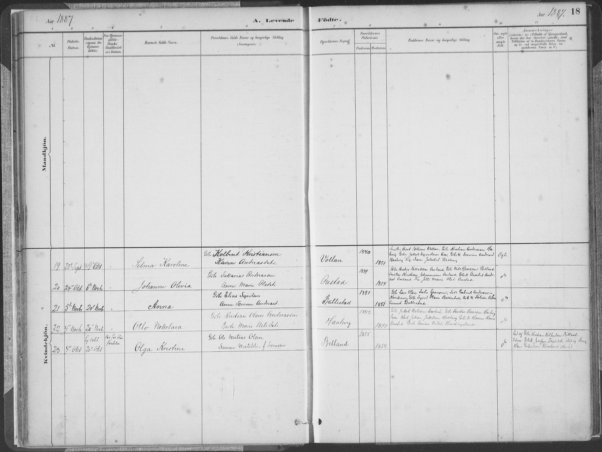 Lyngdal sokneprestkontor, AV/SAK-1111-0029/F/Fa/Faa/L0004: Parish register (official) no. A 4, 1883-1904, p. 18