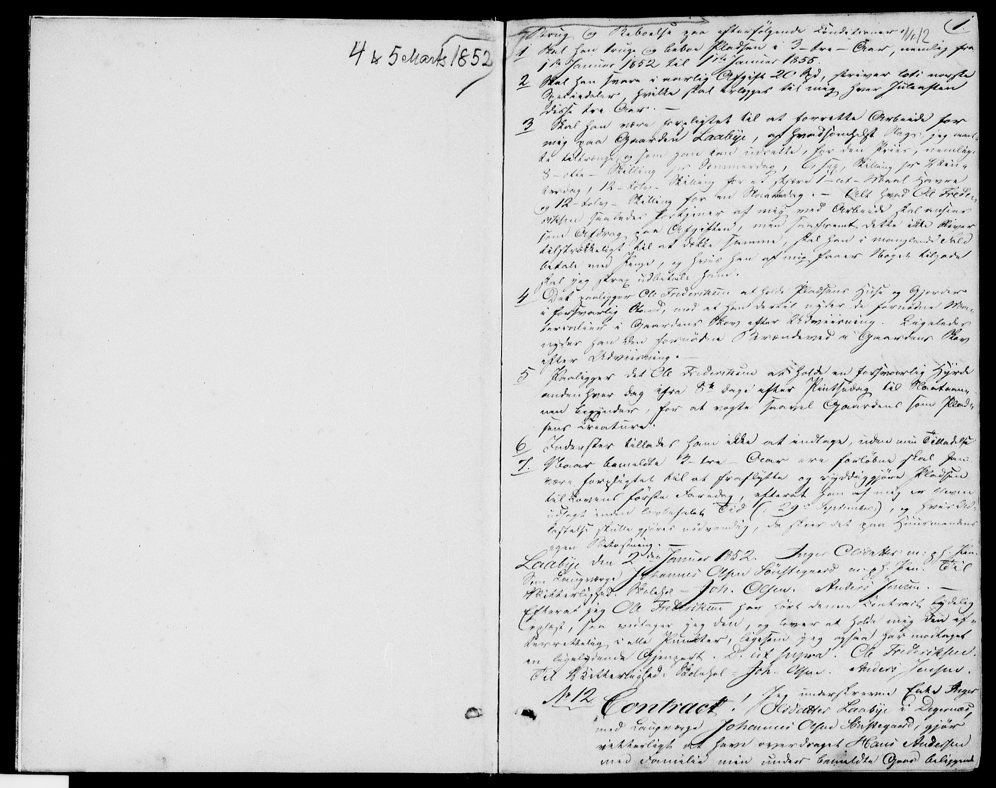 Rakkestad sorenskriveri, SAO/A-10686/G/Gb/Gba/Gbaa/L0012: Mortgage book no. 12, 1852-1855, p. 1