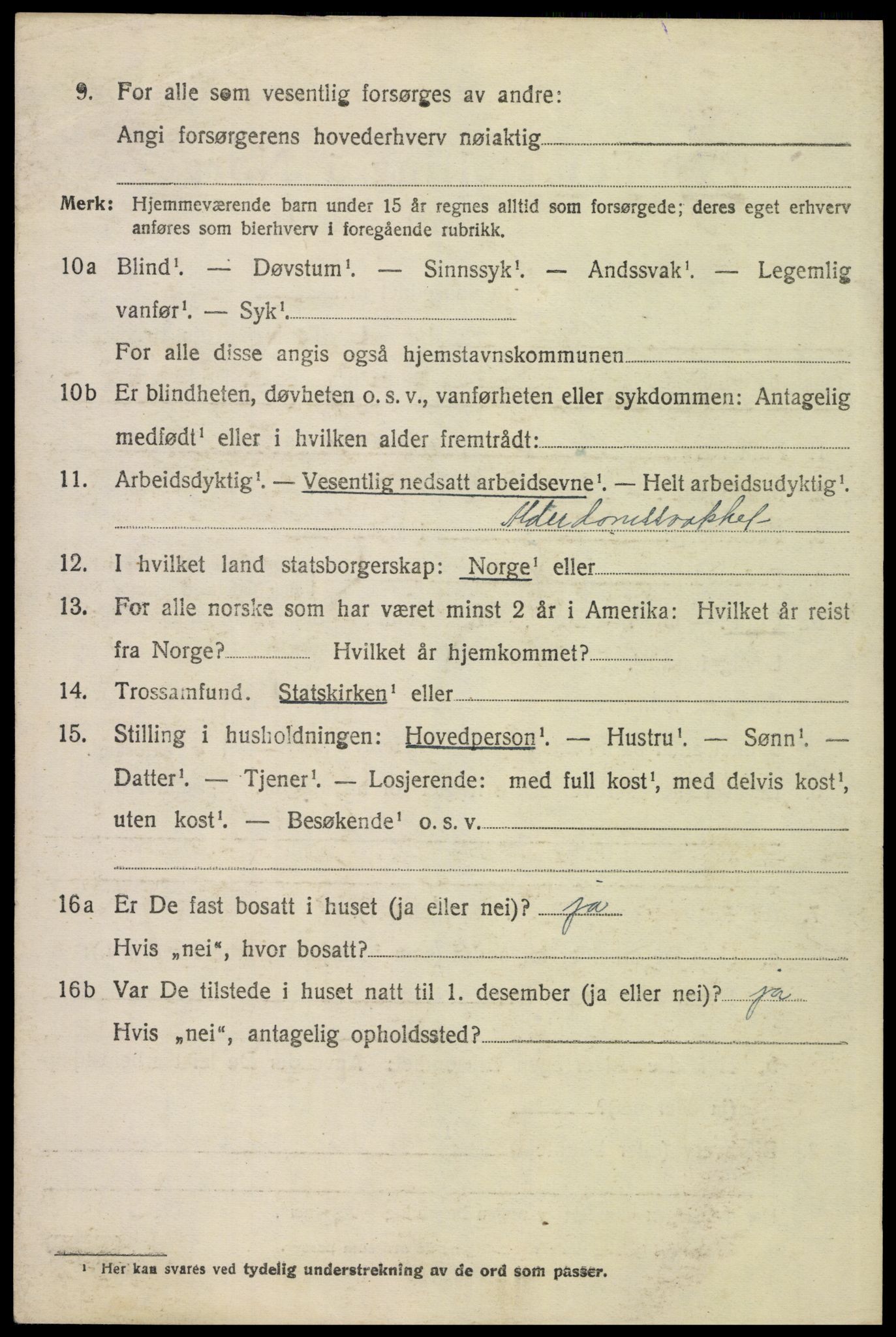 SAH, 1920 census for Grue, 1920, p. 14920