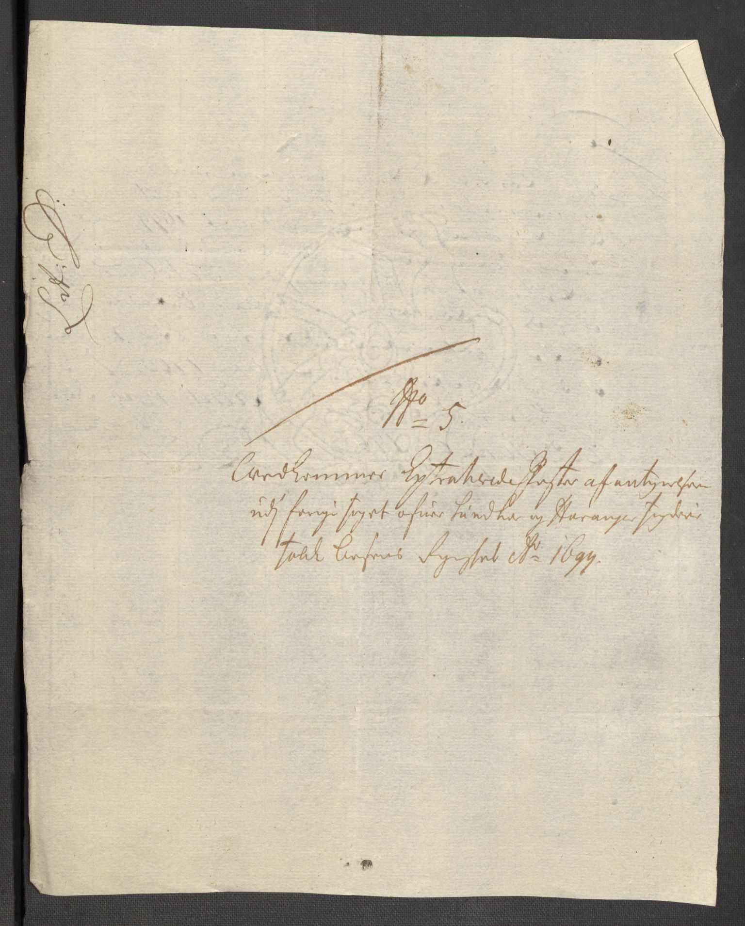 Rentekammeret inntil 1814, Reviderte regnskaper, Fogderegnskap, AV/RA-EA-4092/R48/L2978: Fogderegnskap Sunnhordland og Hardanger, 1699, p. 601