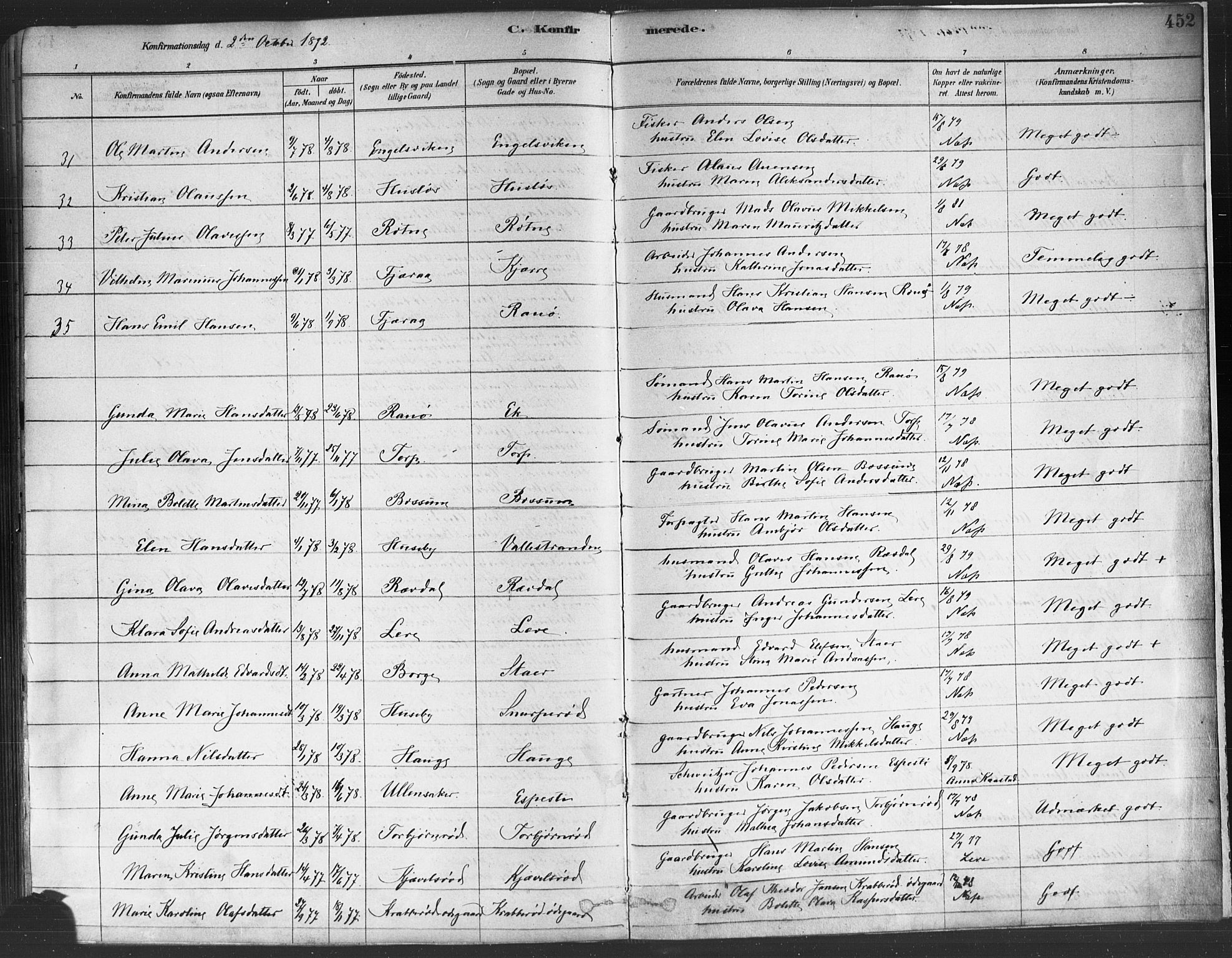 Onsøy prestekontor Kirkebøker, AV/SAO-A-10914/F/Fa/L0005: Parish register (official) no. I 5, 1878-1898, p. 453