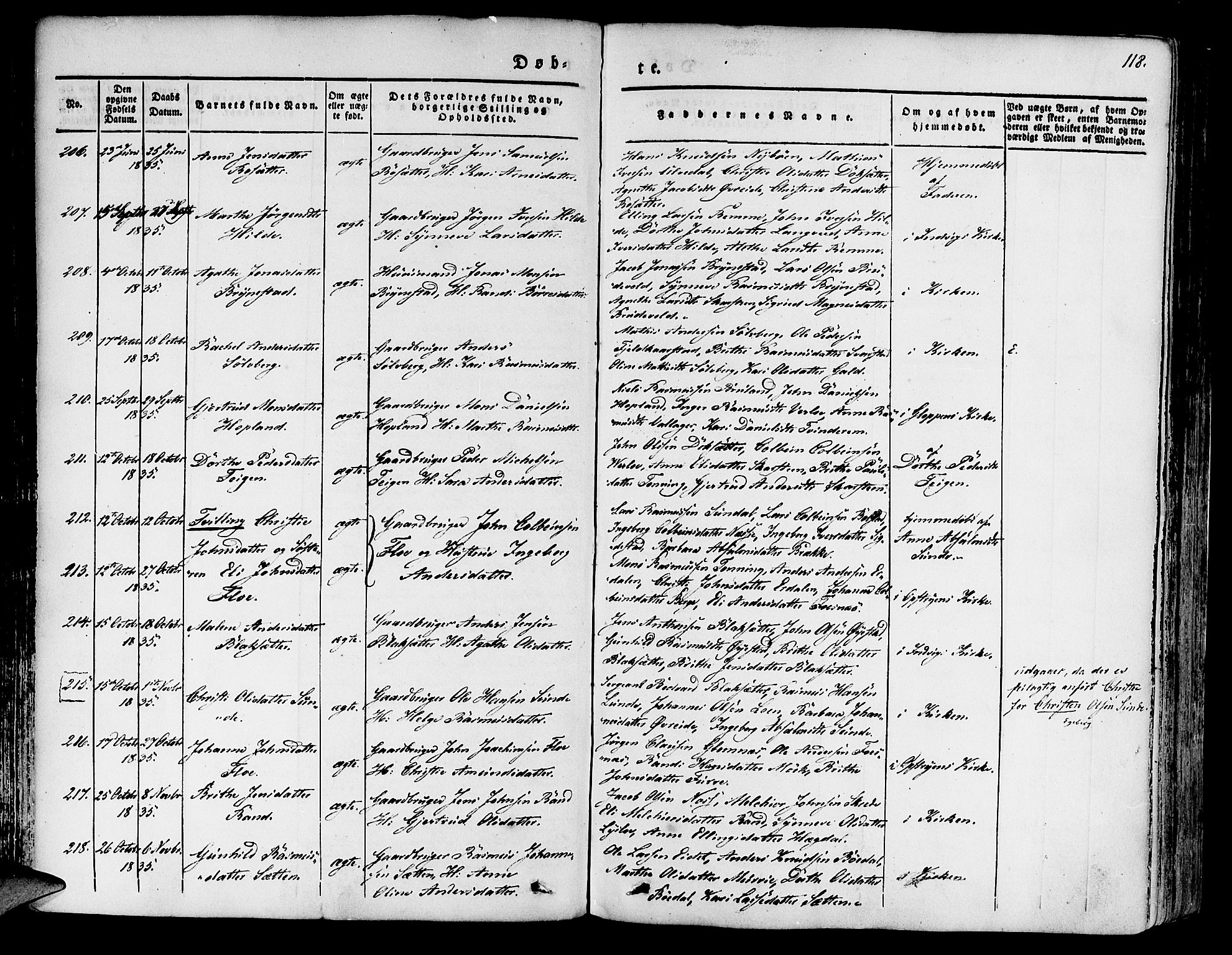 Innvik sokneprestembete, AV/SAB-A-80501: Parish register (official) no. A 4I, 1831-1846, p. 118