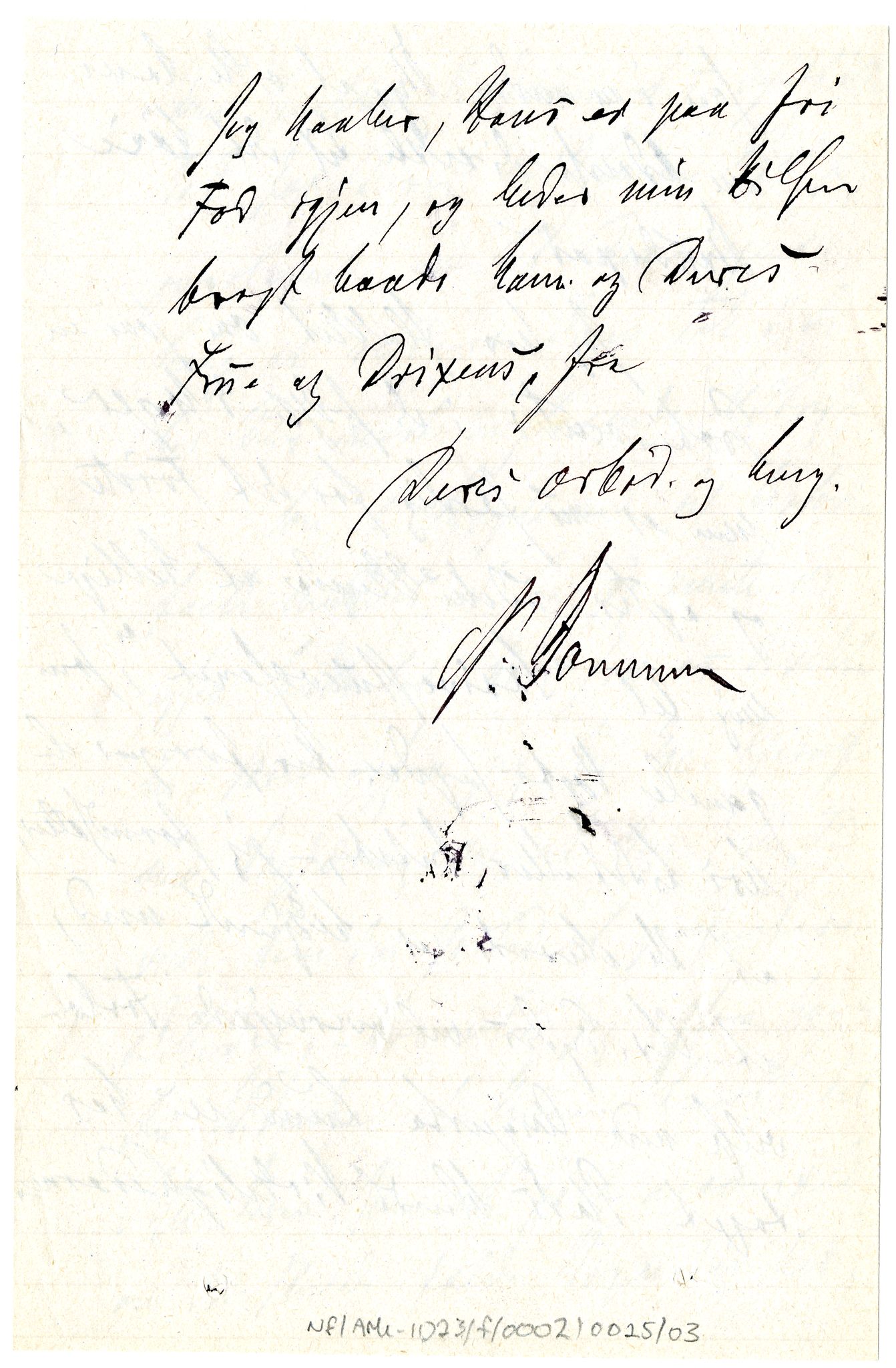 Diderik Maria Aalls brevsamling, NF/Ark-1023/F/L0002: D.M. Aalls brevsamling. B - C, 1799-1889, p. 117