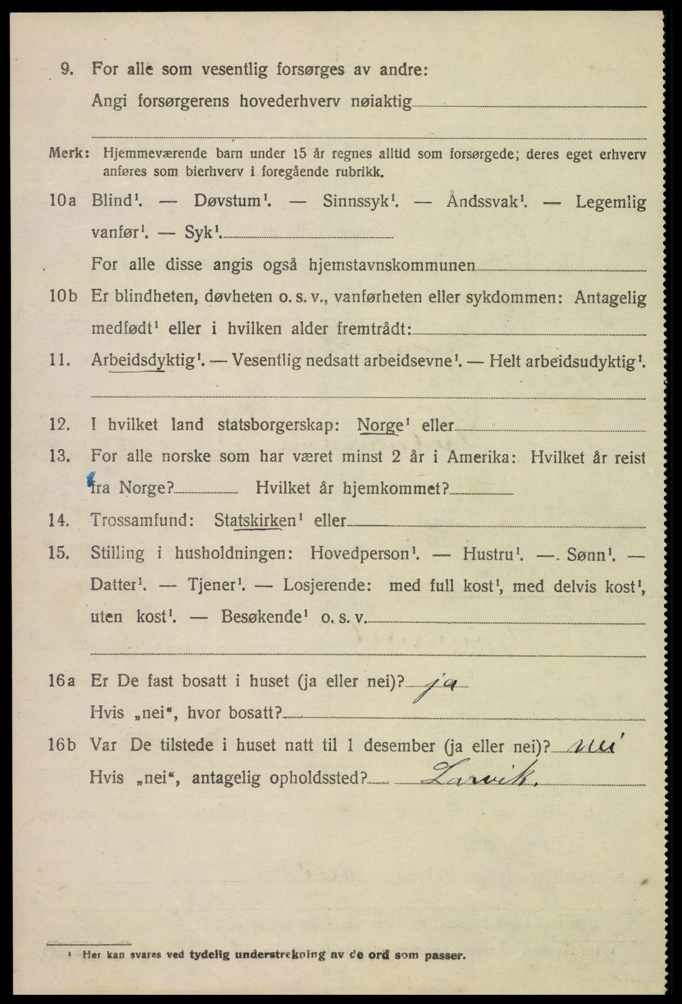 SAKO, 1920 census for Fredriksvern, 1920, p. 612