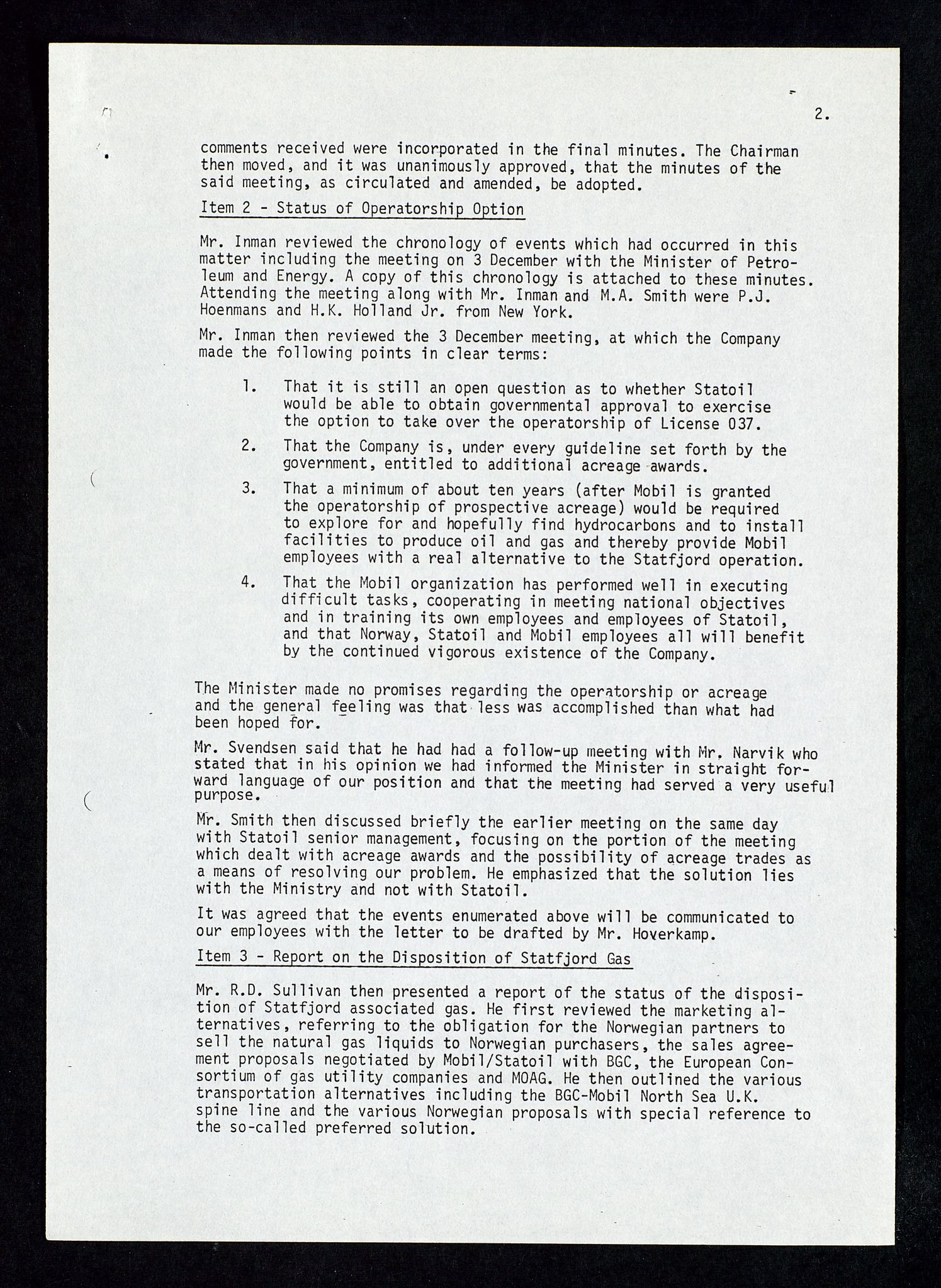 Pa 1578 - Mobil Exploration Norway Incorporated, AV/SAST-A-102024/4/D/Da/L0168: Sak og korrespondanse og styremøter, 1973-1986, p. 66