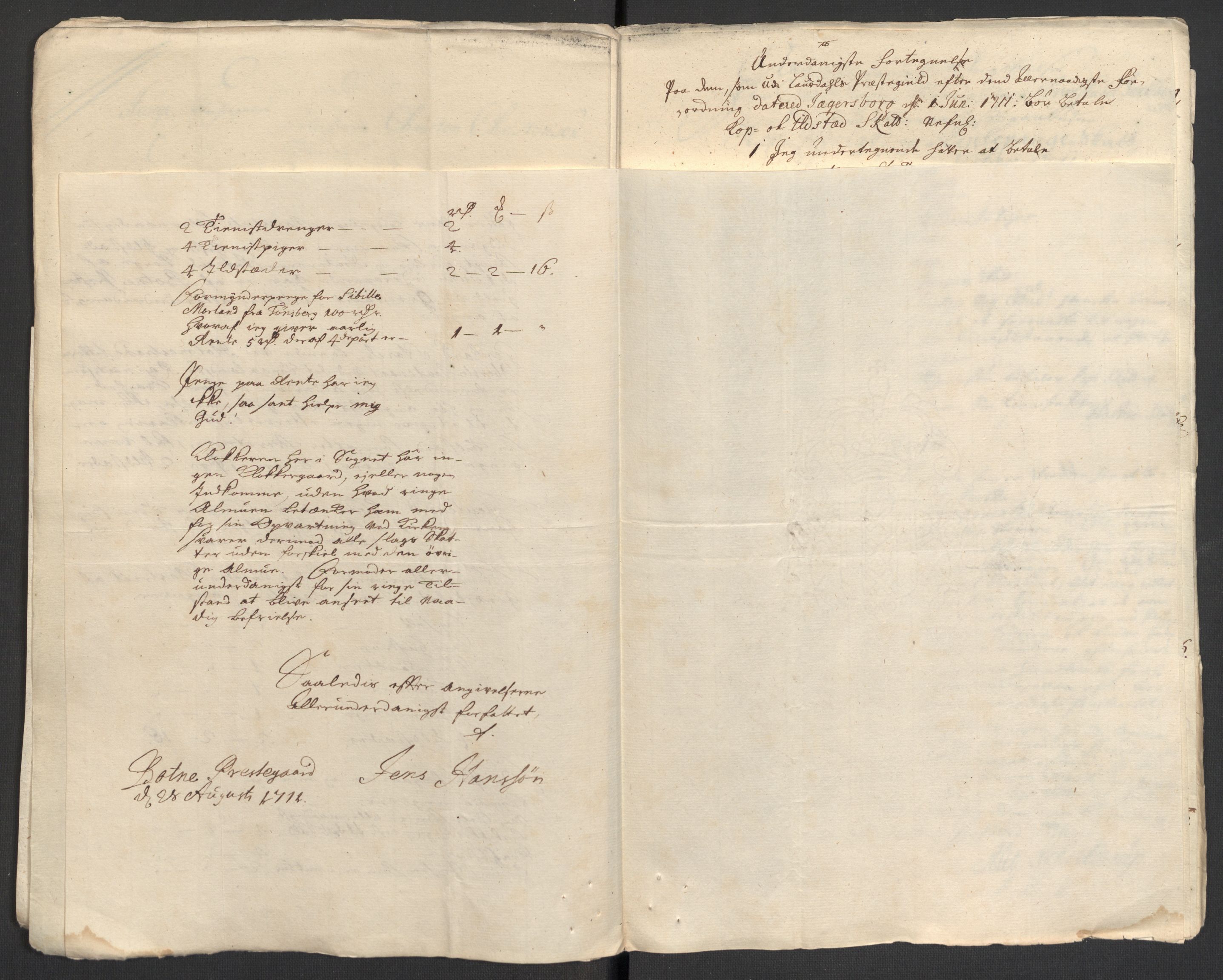 Rentekammeret inntil 1814, Reviderte regnskaper, Fogderegnskap, RA/EA-4092/R32/L1876: Fogderegnskap Jarlsberg grevskap, 1711, p. 333
