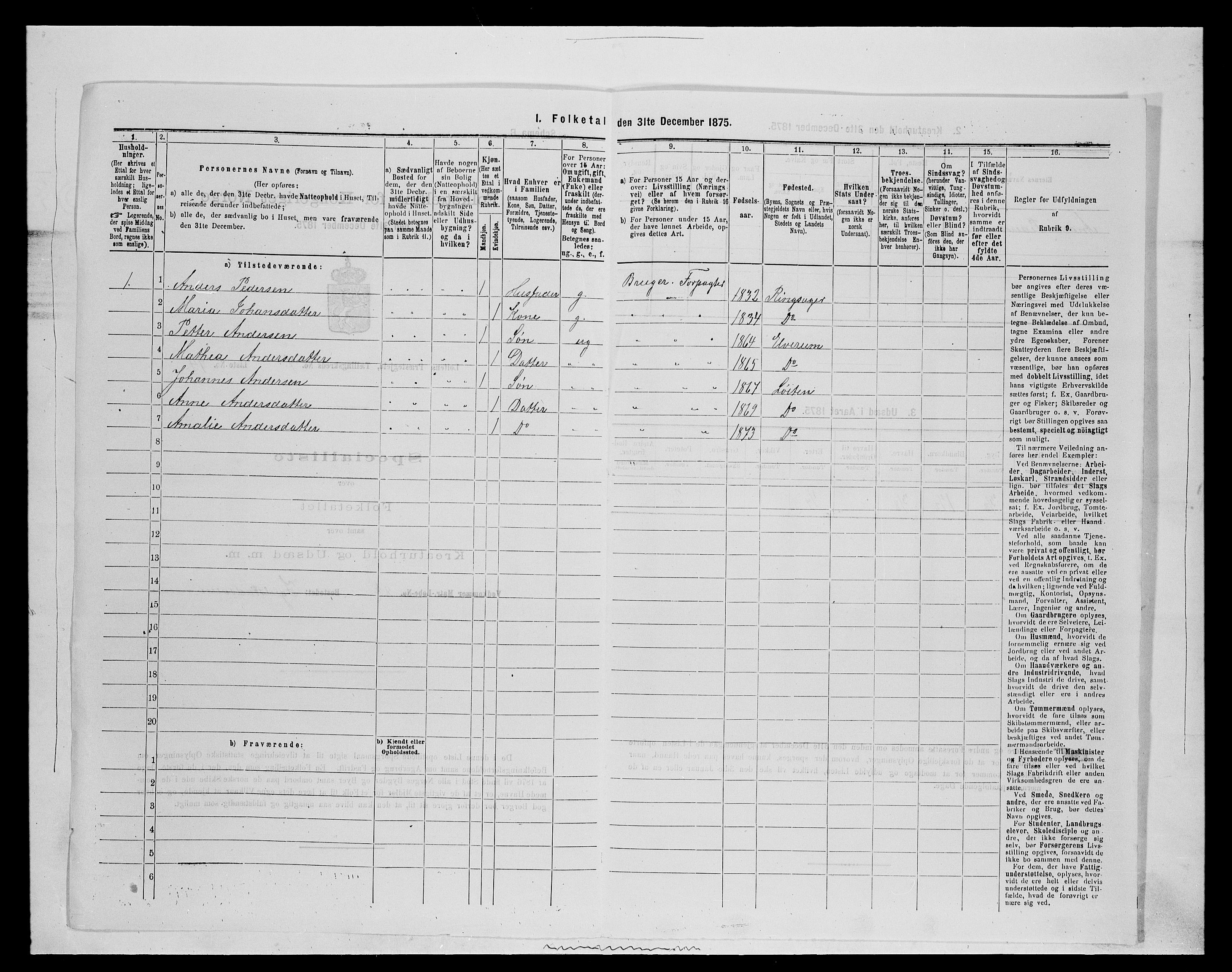 SAH, 1875 census for 0415P Løten, 1875, p. 1661