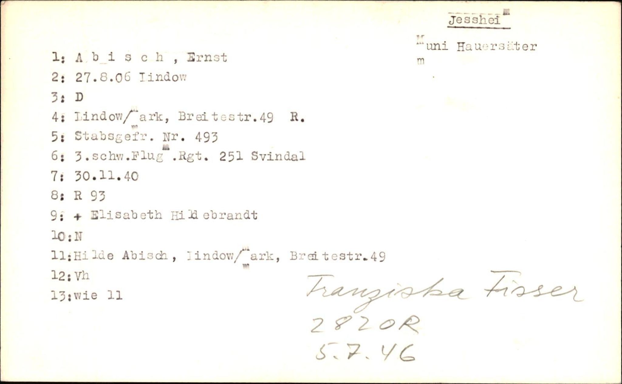 Hjemsendte tyskere , AV/RA-RAFA-6487/D/Db/L0006: Adam-Zimmerman + Ableiter-Barta, 1945-1947, p. 293