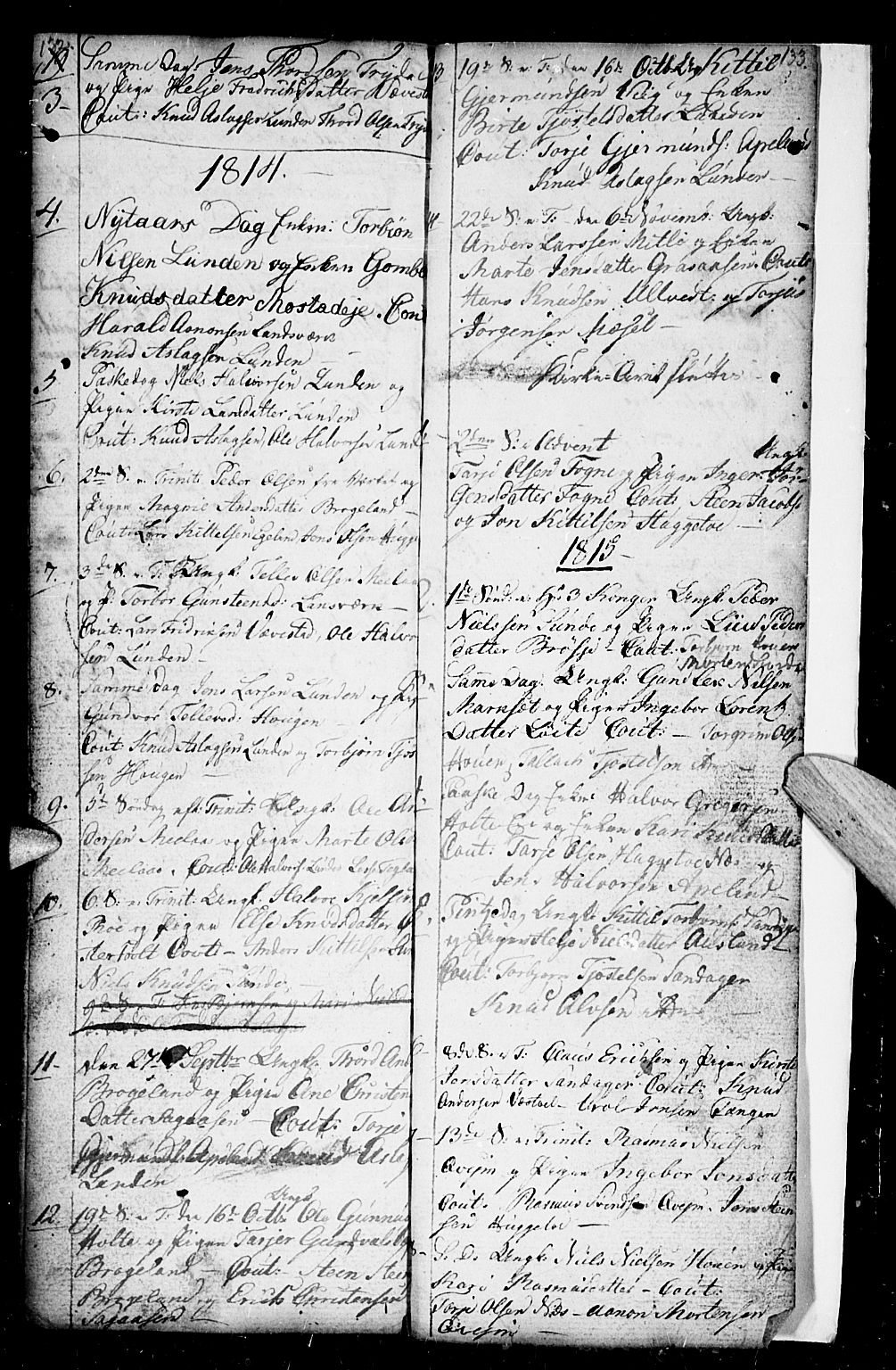 Gjerstad sokneprestkontor, SAK/1111-0014/F/Fb/Fba/L0001: Parish register (copy) no. B 1, 1797-1816, p. 132-133