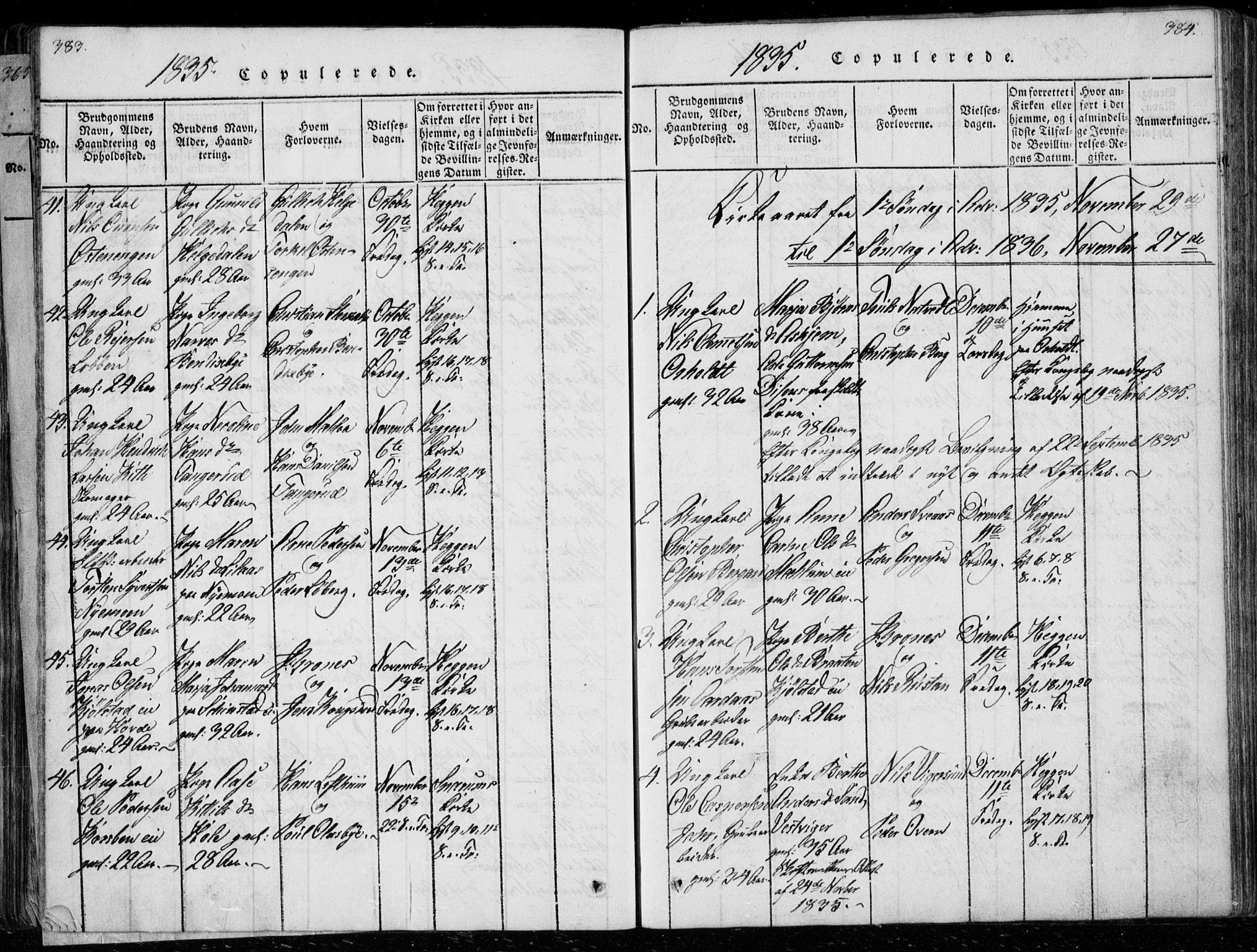 Modum kirkebøker, SAKO/A-234/G/Ga/L0003: Parish register (copy) no. I 3, 1832-1842, p. 383-384