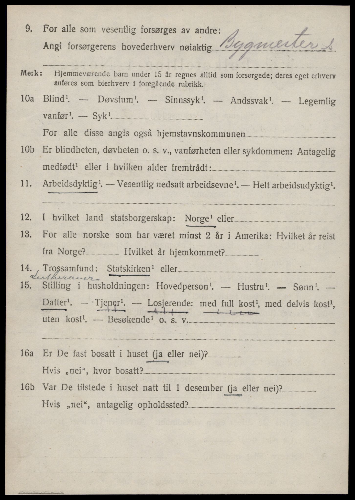 SAT, 1920 census for Grytten, 1920, p. 2793