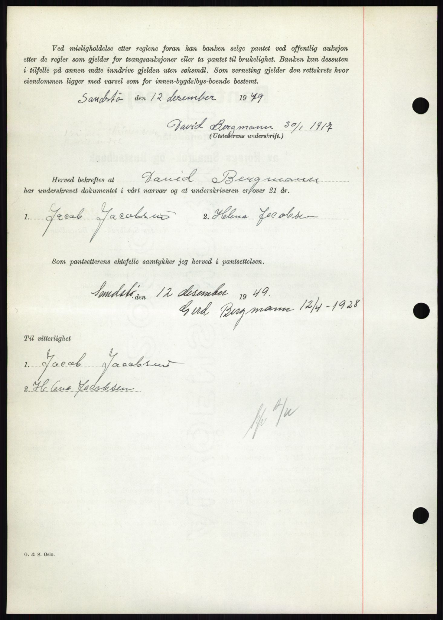 Nedenes sorenskriveri, AV/SAK-1221-0006/G/Gb/Gbb/L0007: Mortgage book no. B7, 1949-1950, Diary no: : 2055/1949