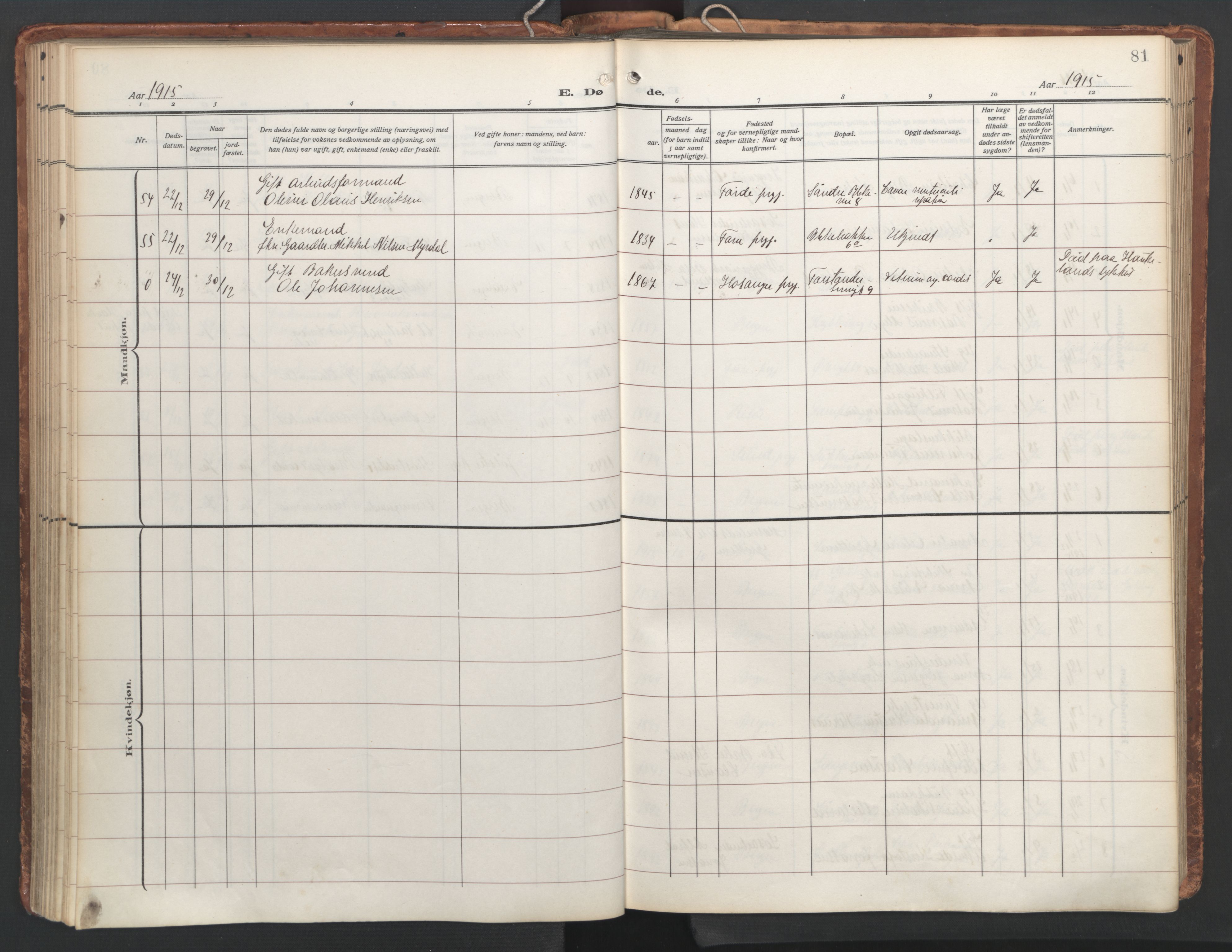 Korskirken sokneprestembete, AV/SAB-A-76101/H/Hab: Parish register (copy) no. E 5, 1910-1956, p. 80b-81a