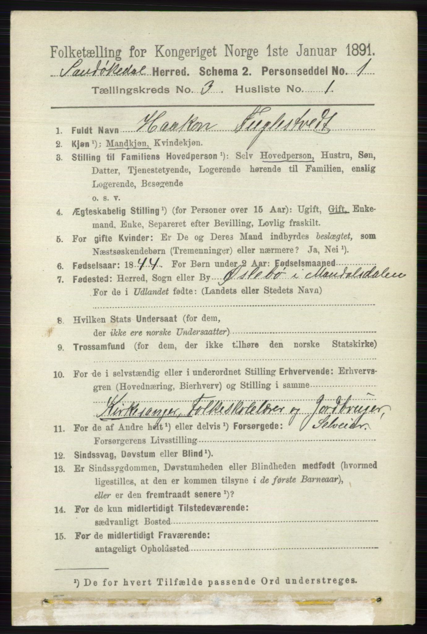 RA, 1891 census for 0816 Sannidal, 1891, p. 792