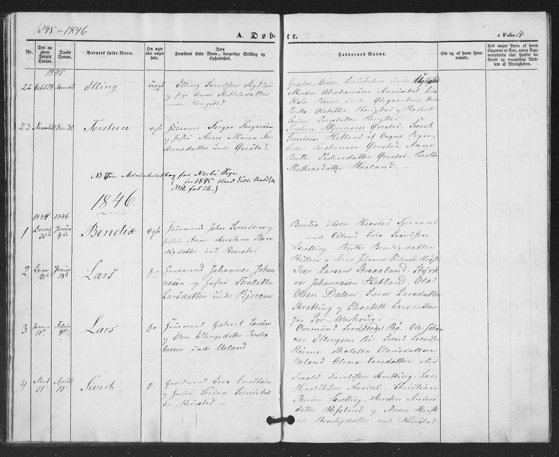 Hå sokneprestkontor, AV/SAST-A-101801/001/30BA/L0007: Parish register (official) no. A 6, 1842-1855, p. 16