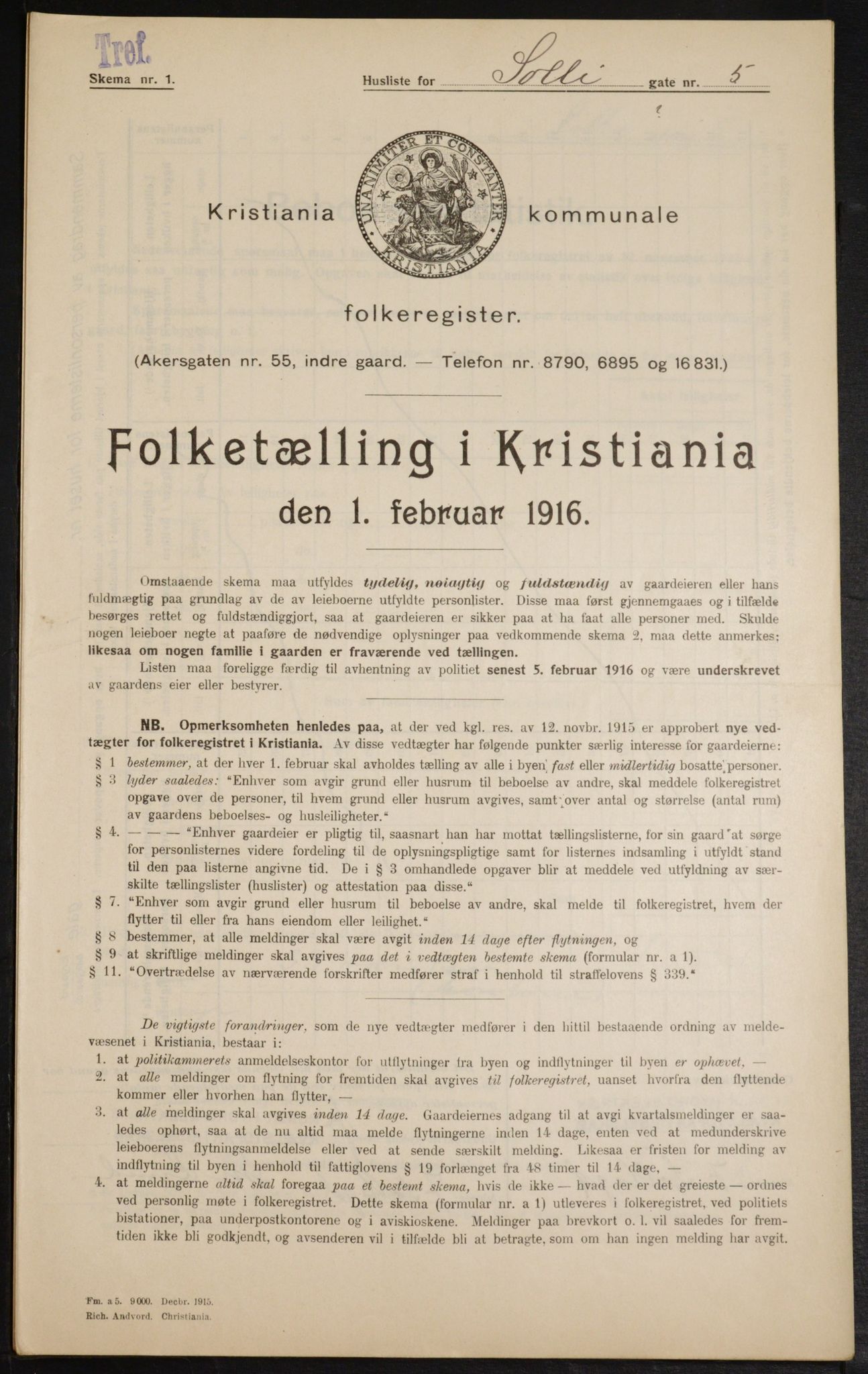 OBA, Municipal Census 1916 for Kristiania, 1916, p. 102193