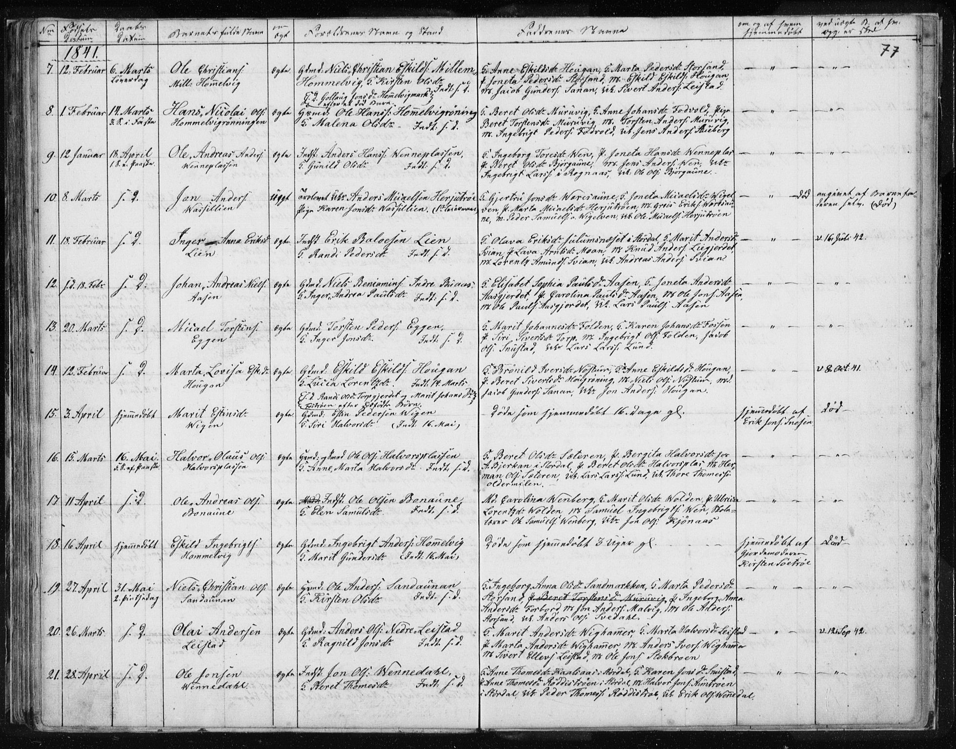 Ministerialprotokoller, klokkerbøker og fødselsregistre - Sør-Trøndelag, SAT/A-1456/616/L0405: Parish register (official) no. 616A02, 1831-1842, p. 77