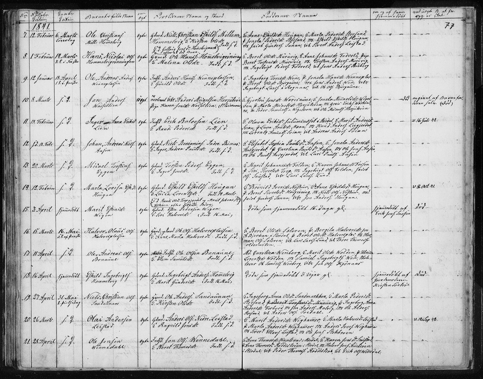 Ministerialprotokoller, klokkerbøker og fødselsregistre - Sør-Trøndelag, AV/SAT-A-1456/616/L0405: Parish register (official) no. 616A02, 1831-1842, p. 77